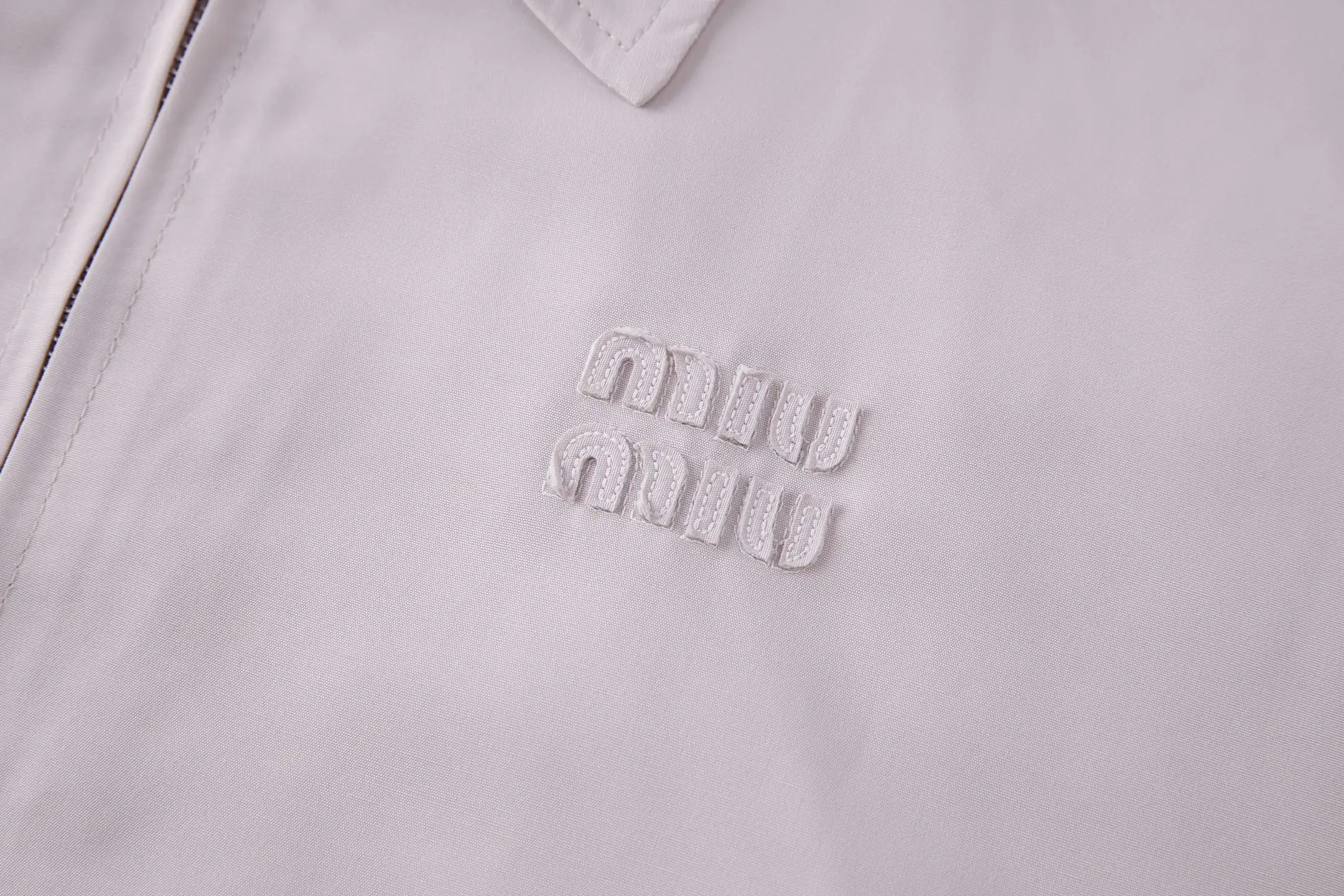 Embroidered Logo Zip-Up Harrington Jacket D30024888 — view 5
