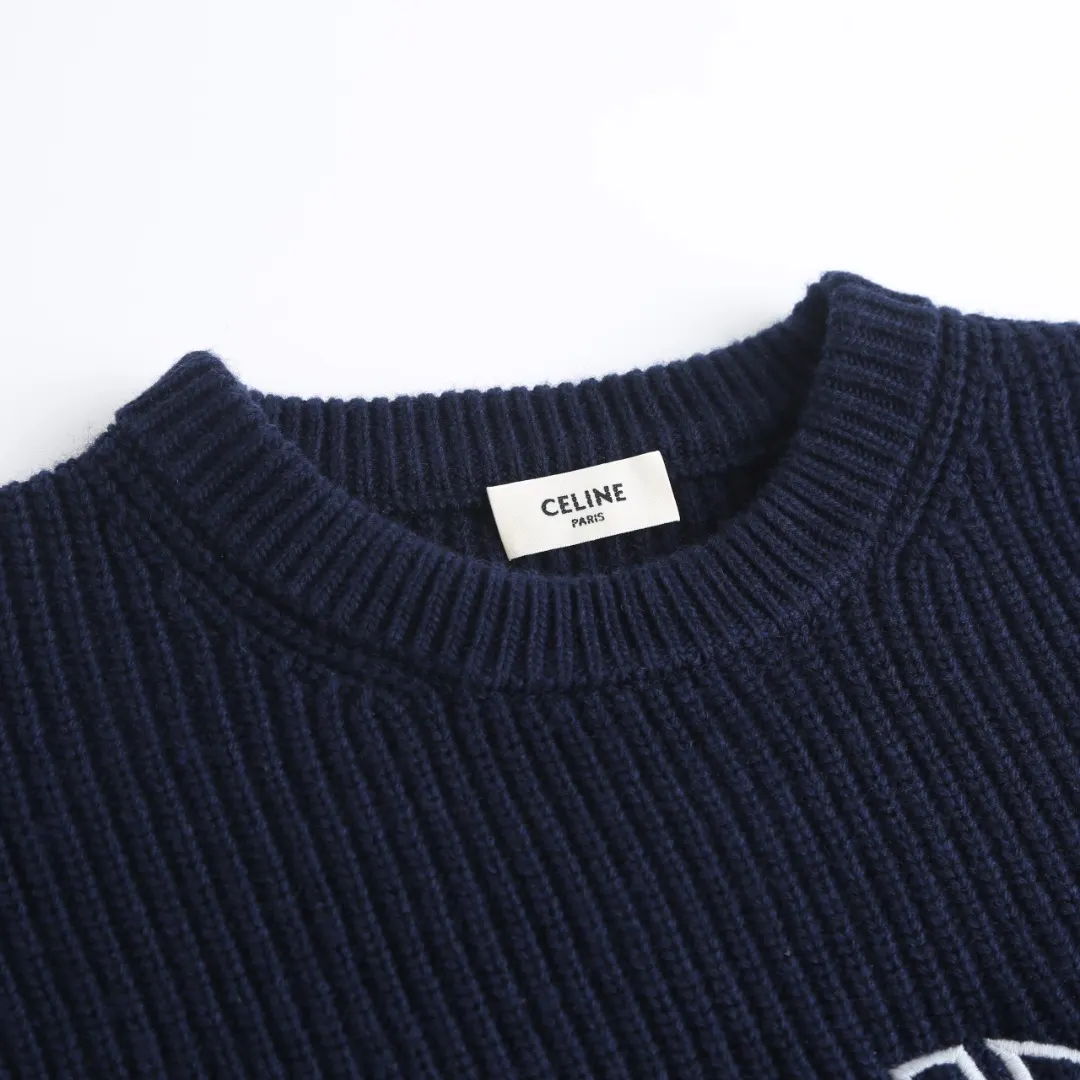 Logo-Embroidered Ribbed Merino Wool Sweater D30021339 — view 4