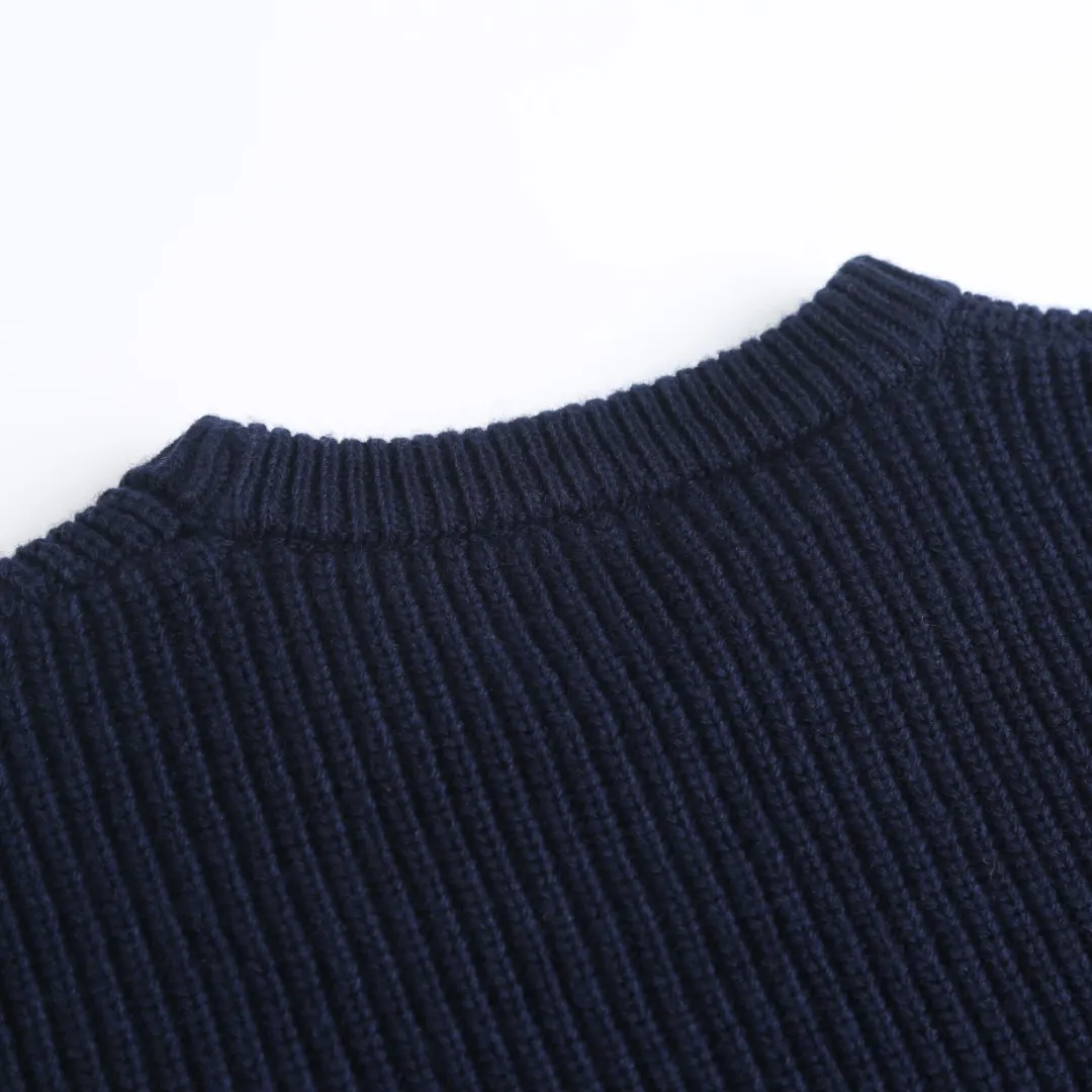 Logo-Embroidered Ribbed Merino Wool Sweater D30021339 — view 9
