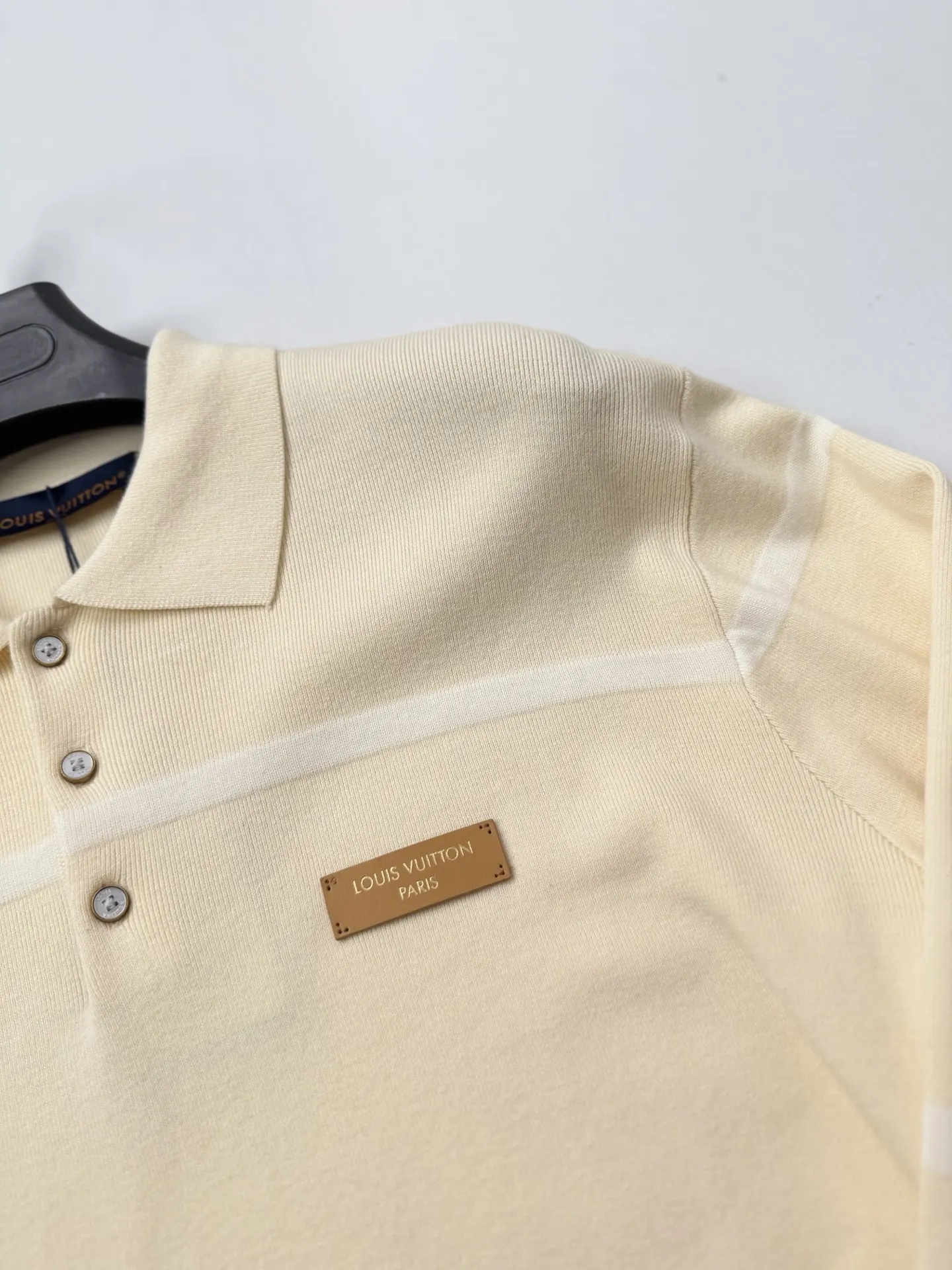 Striped Knit Long-Sleeve Polo Shirt D30524746 — view 5