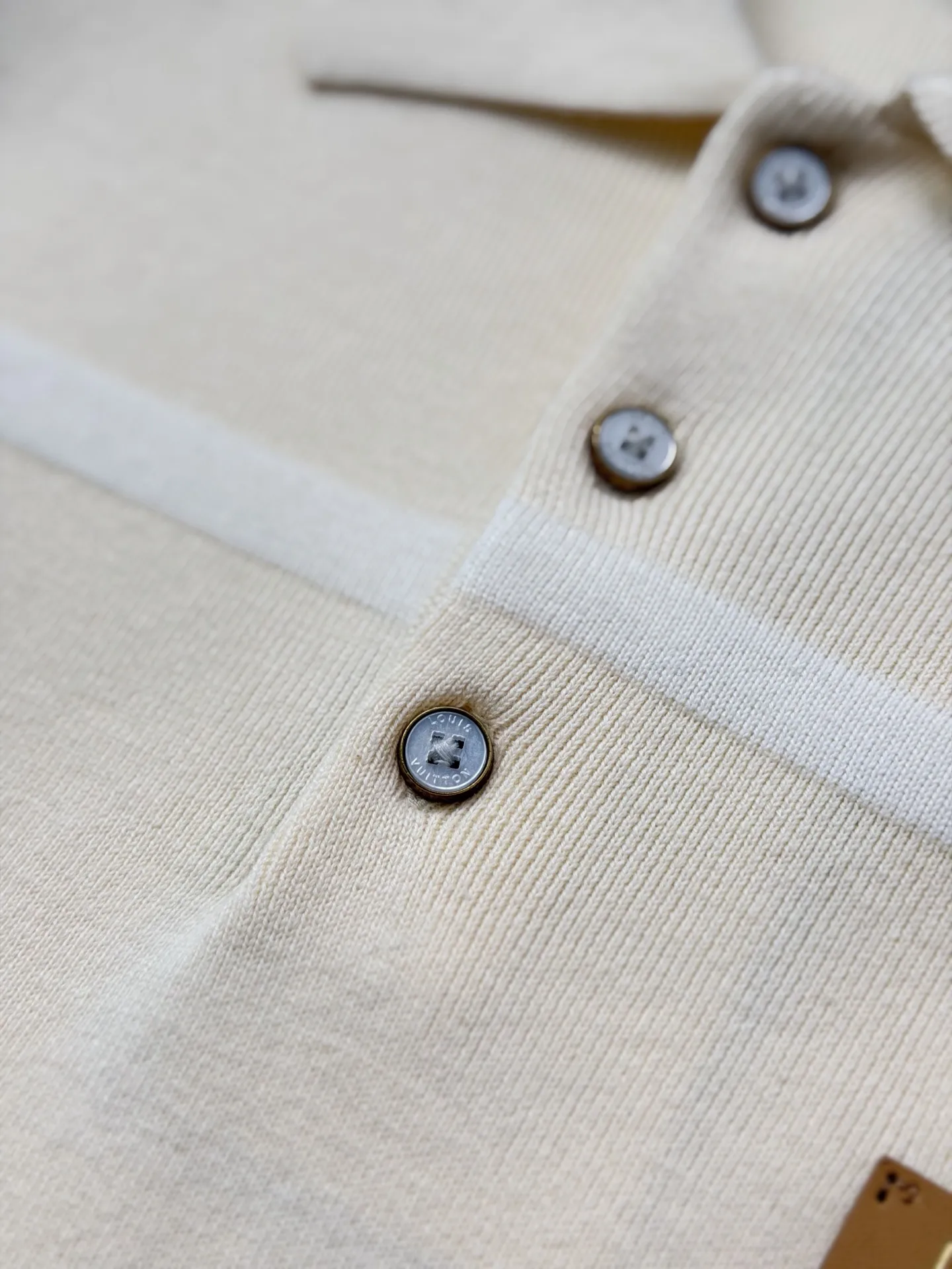 Striped Knit Long-Sleeve Polo Shirt D30524746 — view 6