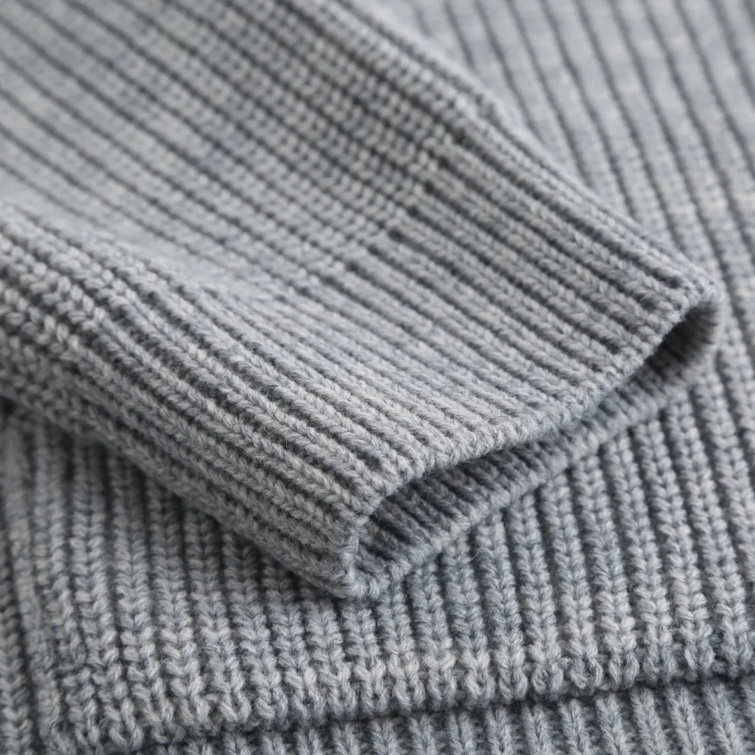 Triomphe Logo Merino Wool Zip-Up Knit Hoodie D30523210 — view 10
