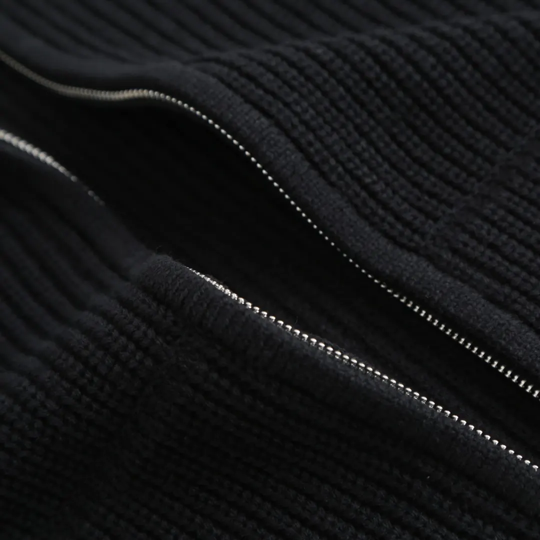 Logo-Embroidered Merino Wool Zip-Up Hoodie D30523211 — view 12
