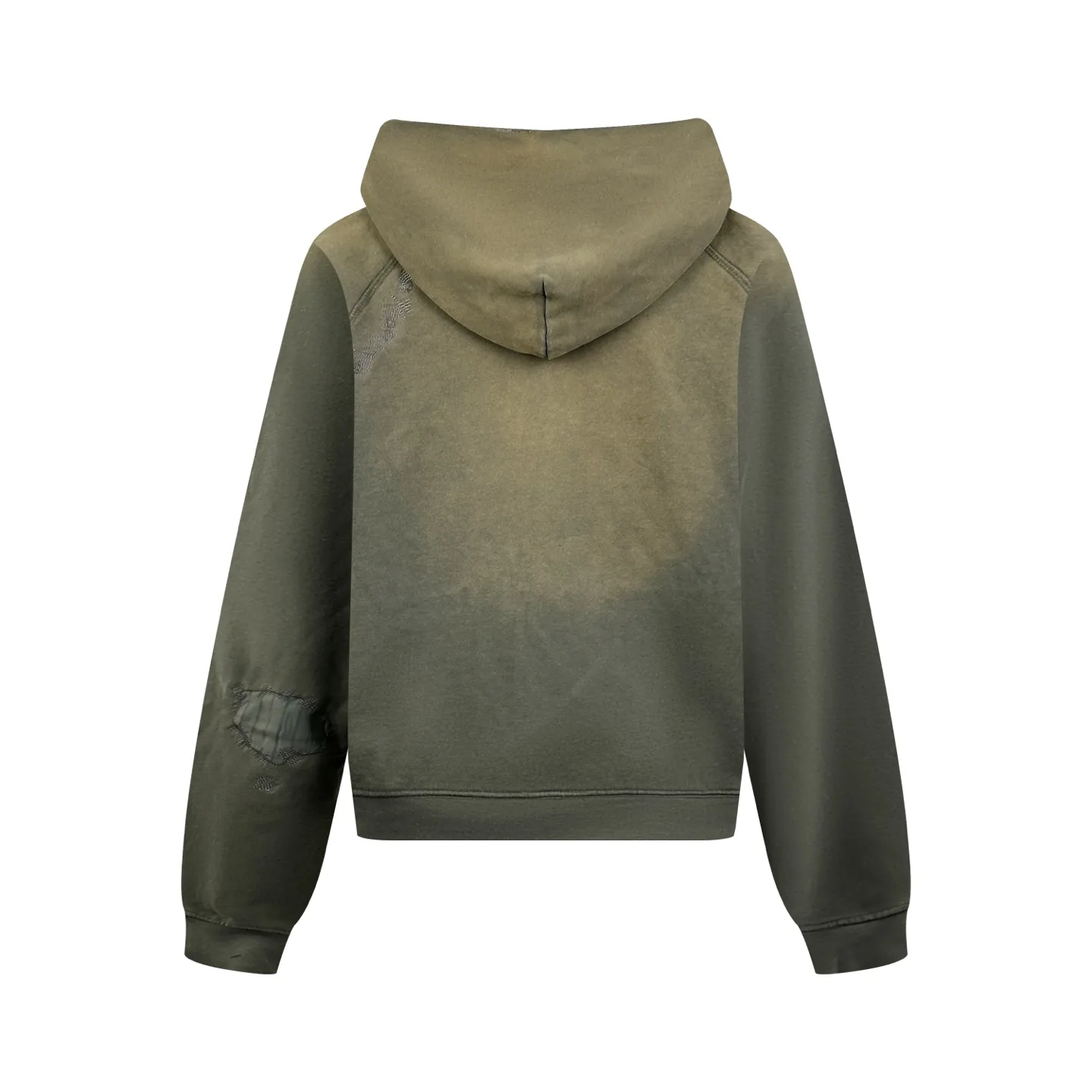 Distressed Acid-Wash Zip-Up Hoodie D31023185 — view 2