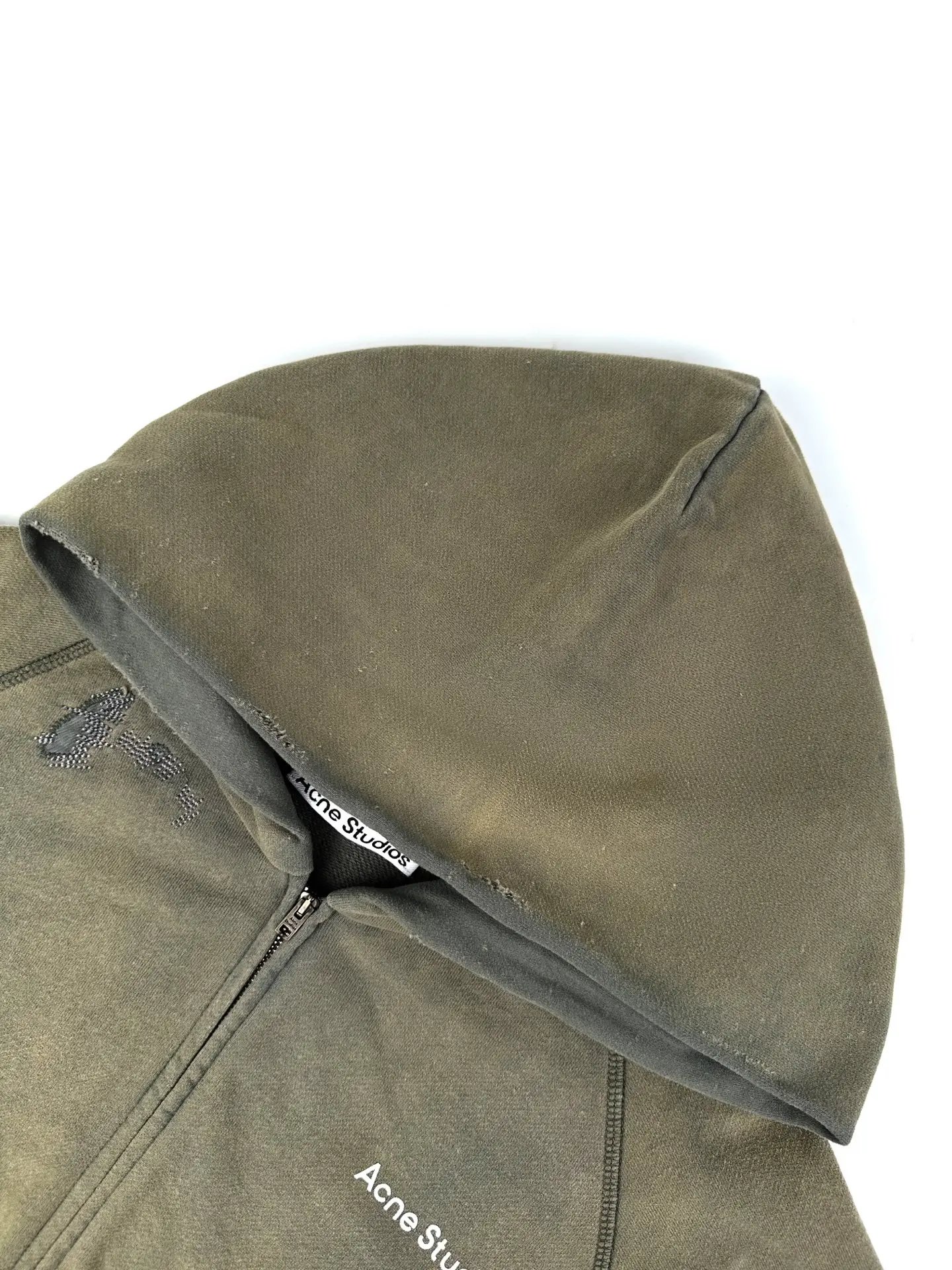 Distressed Acid-Wash Zip-Up Hoodie D31023185 — view 3