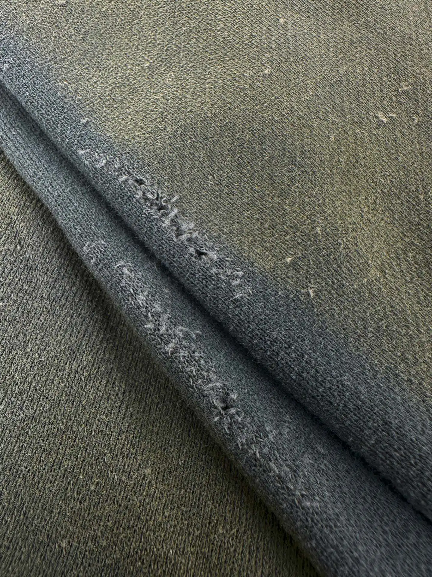 Distressed Acid-Wash Zip-Up Hoodie D31023185 — view 11