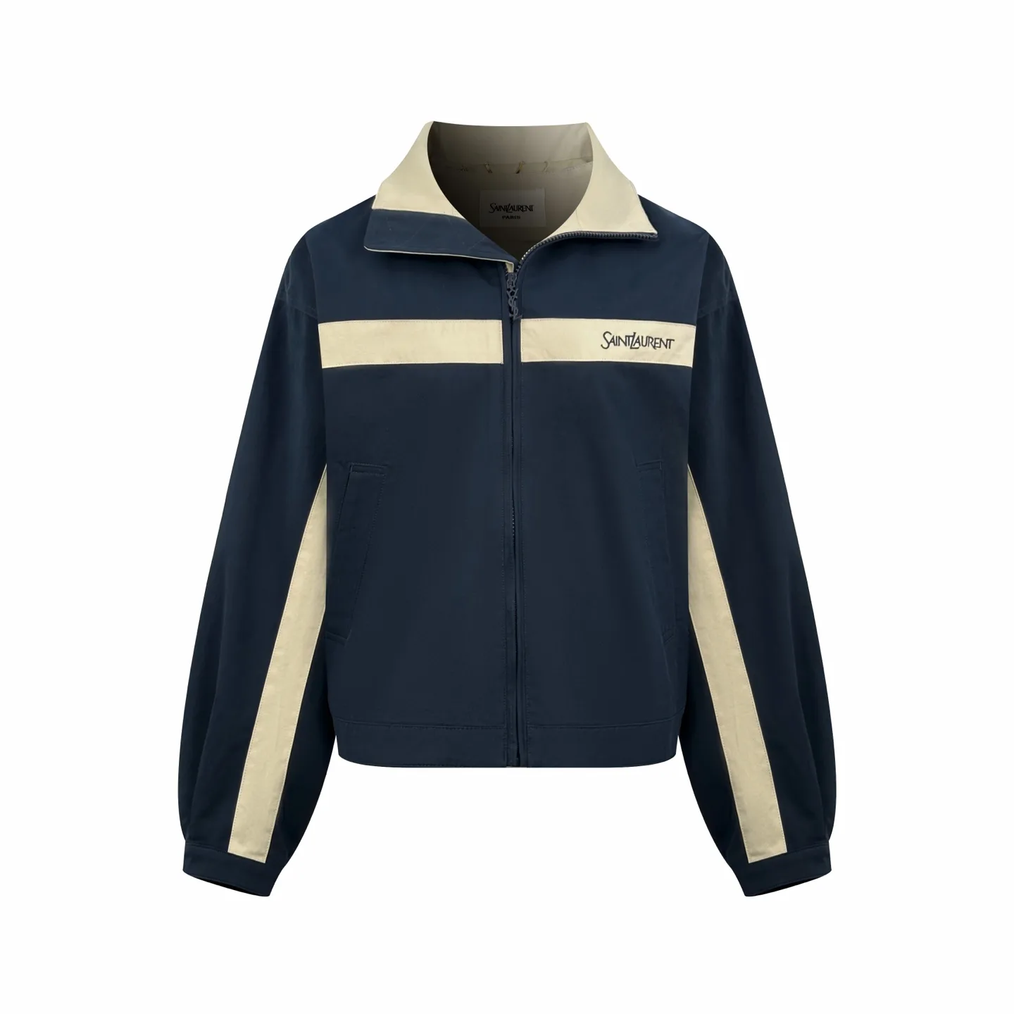 Logo Embroidered Color-Block Poplin Jacket D31522707