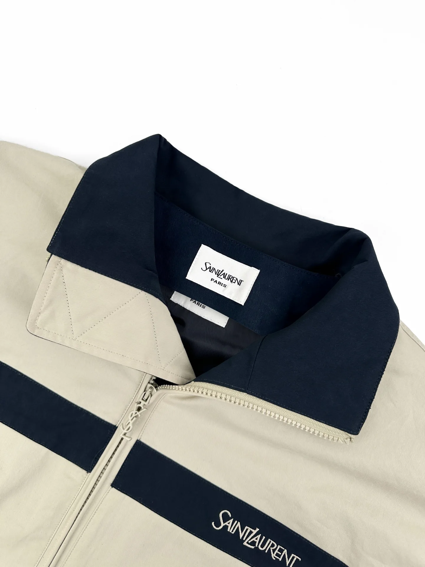 Logo-Embroidered Color-Block Poplin Jacket D31522706 — view 3