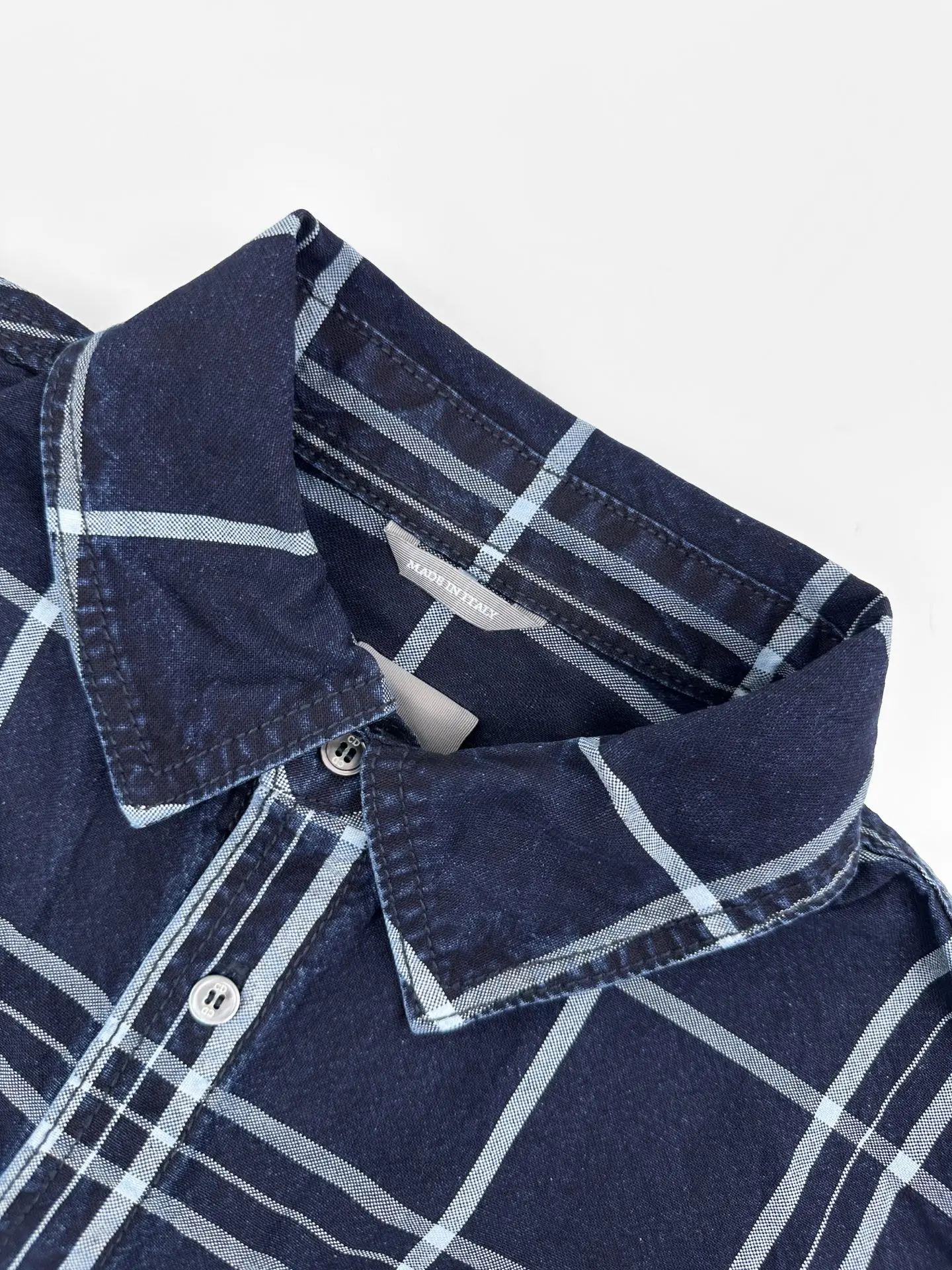 Fringed Checked Denim Overshirt D32023216 — view 3