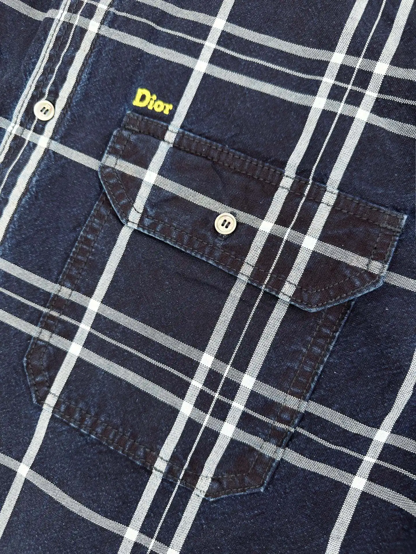 Fringed Checked Denim Overshirt D32023216 — view 4