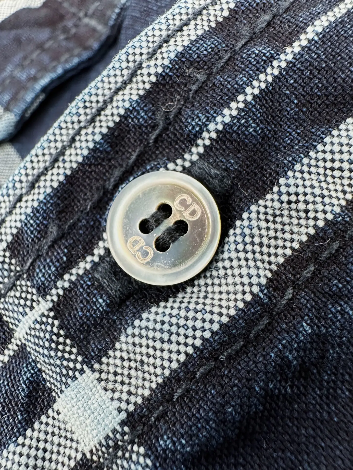 Fringed Checked Denim Overshirt D32023216 — view 5