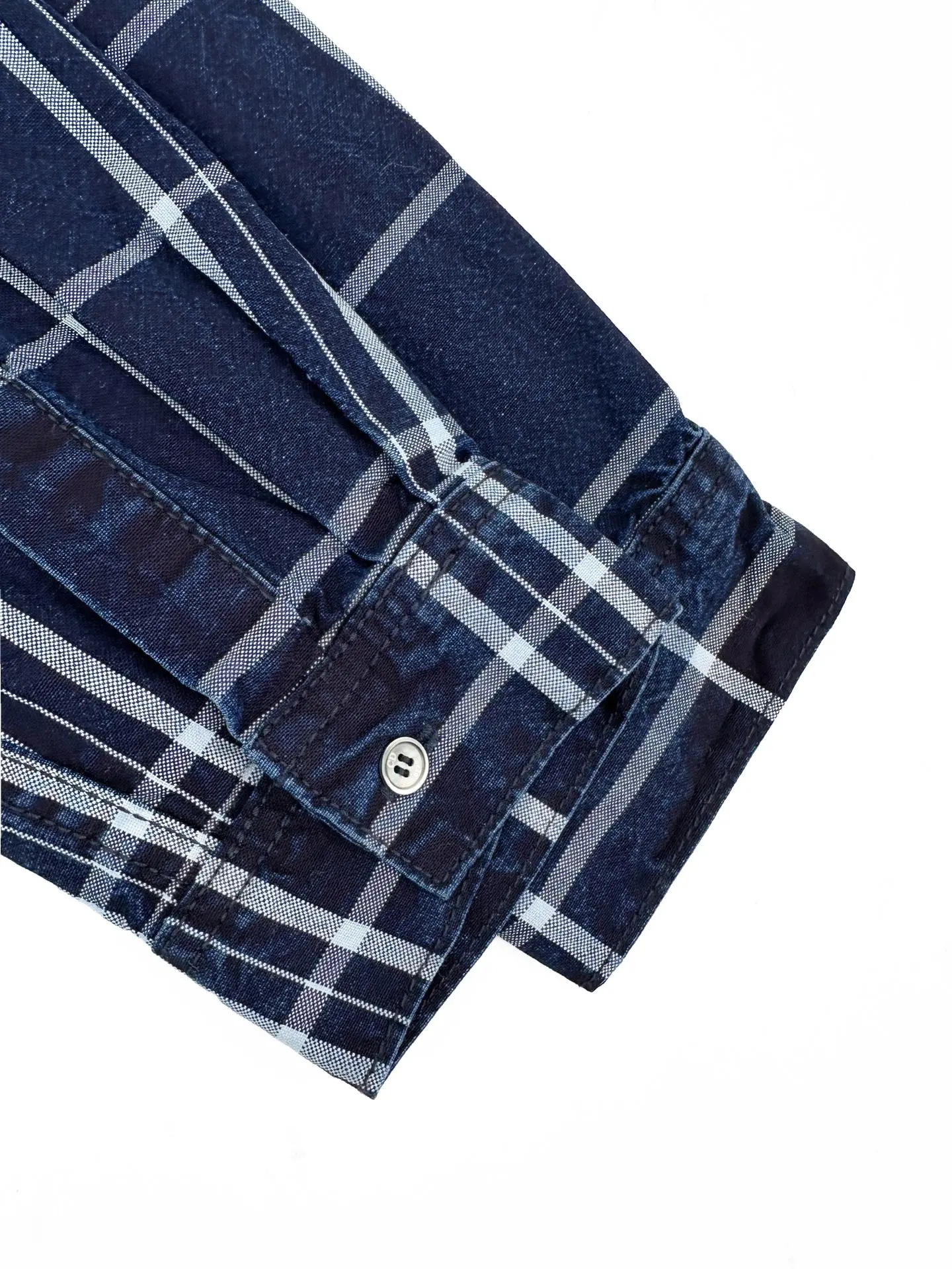 Fringed Checked Denim Overshirt D32023216 — view 7