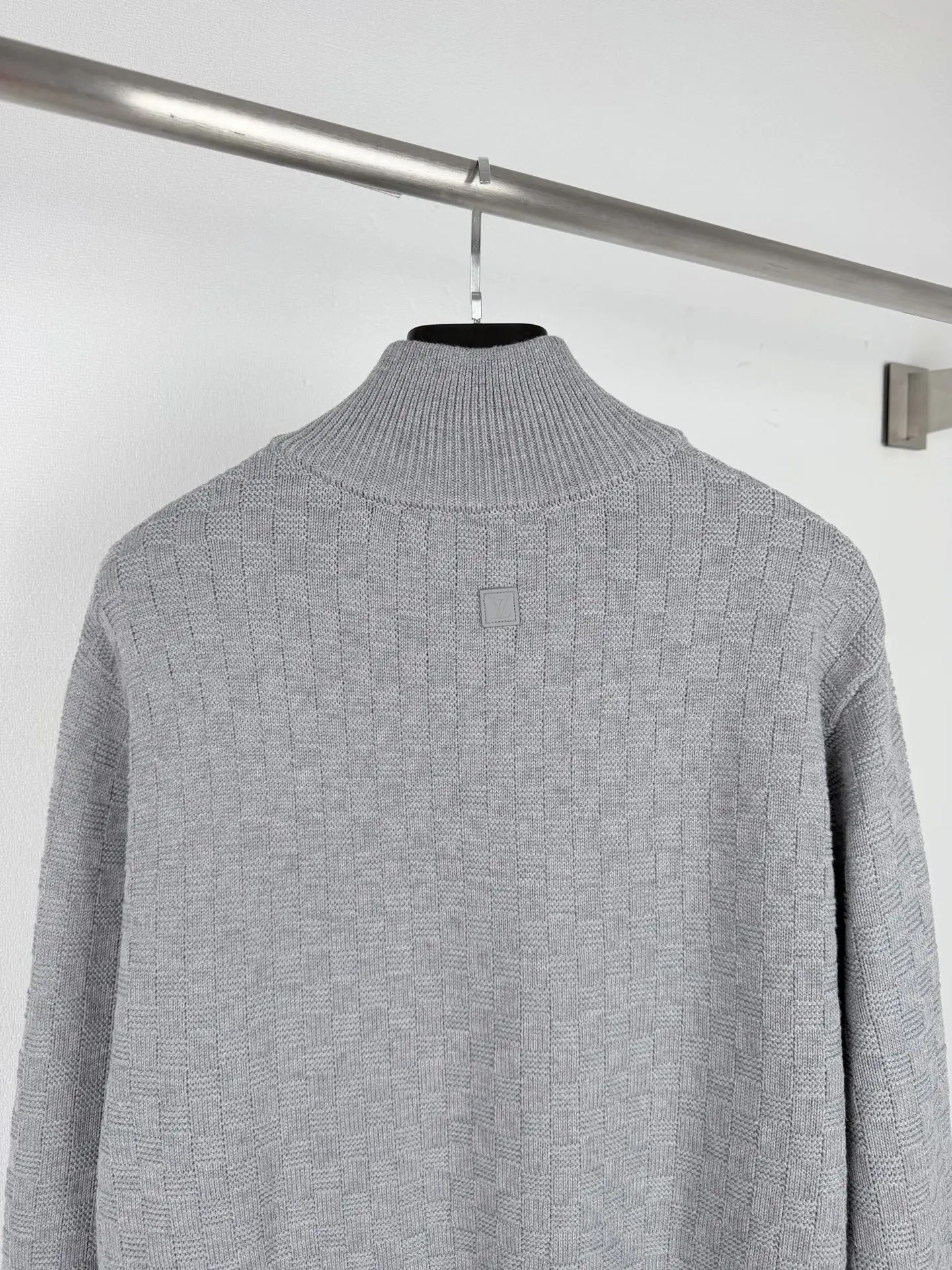 Damier Half-Zip Embroidered Knit Sweater D32021319 — view 4