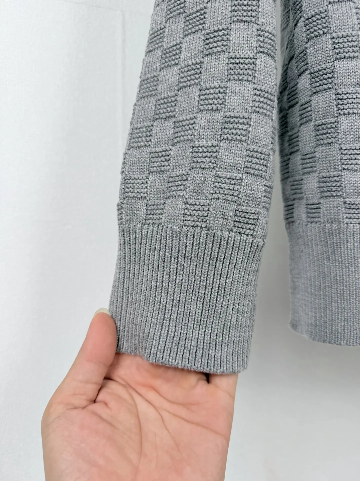 Damier Half-Zip Embroidered Knit Sweater D32021319 — view 7