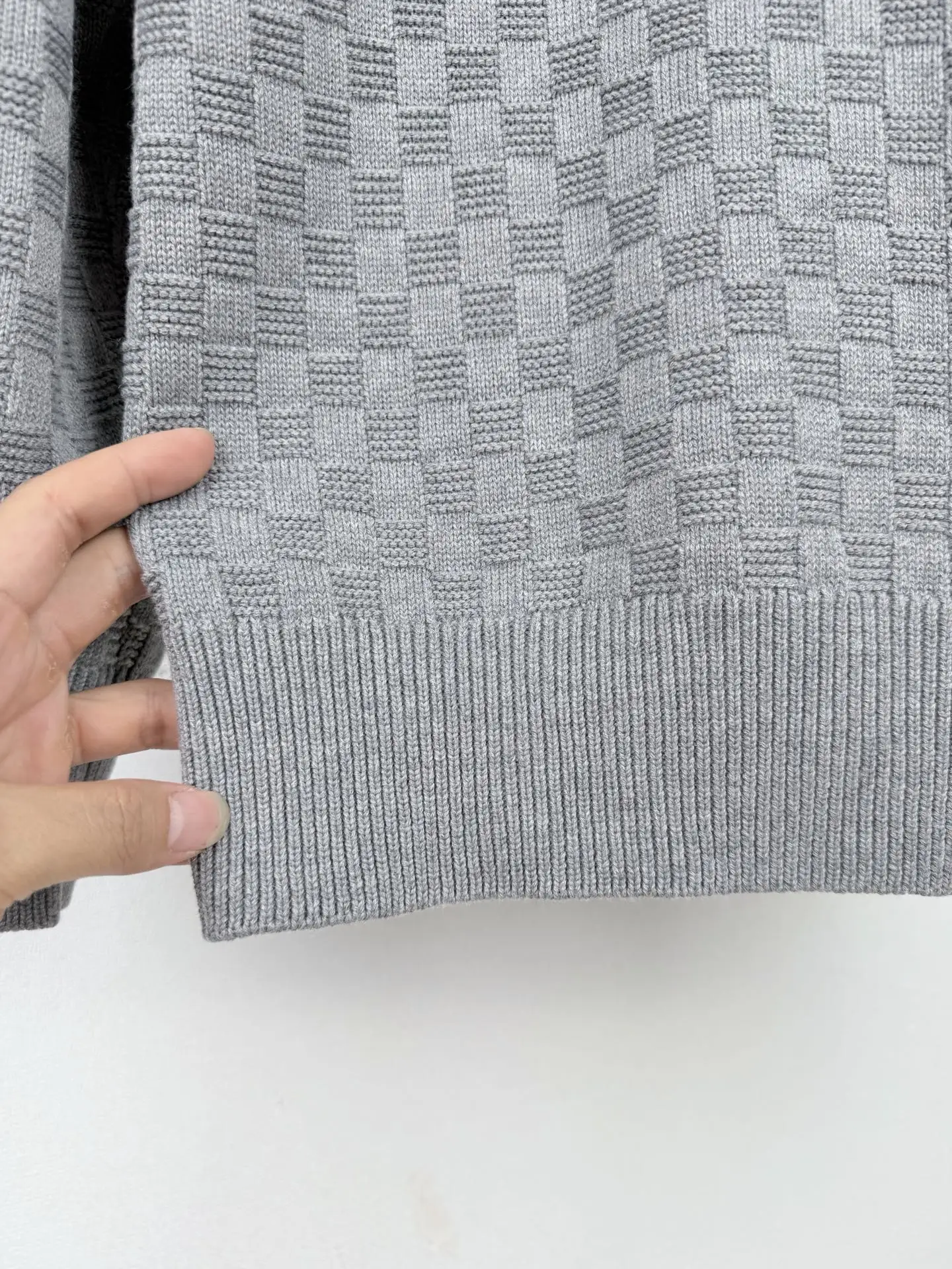 Damier Half-Zip Embroidered Knit Sweater D32021319 — view 8