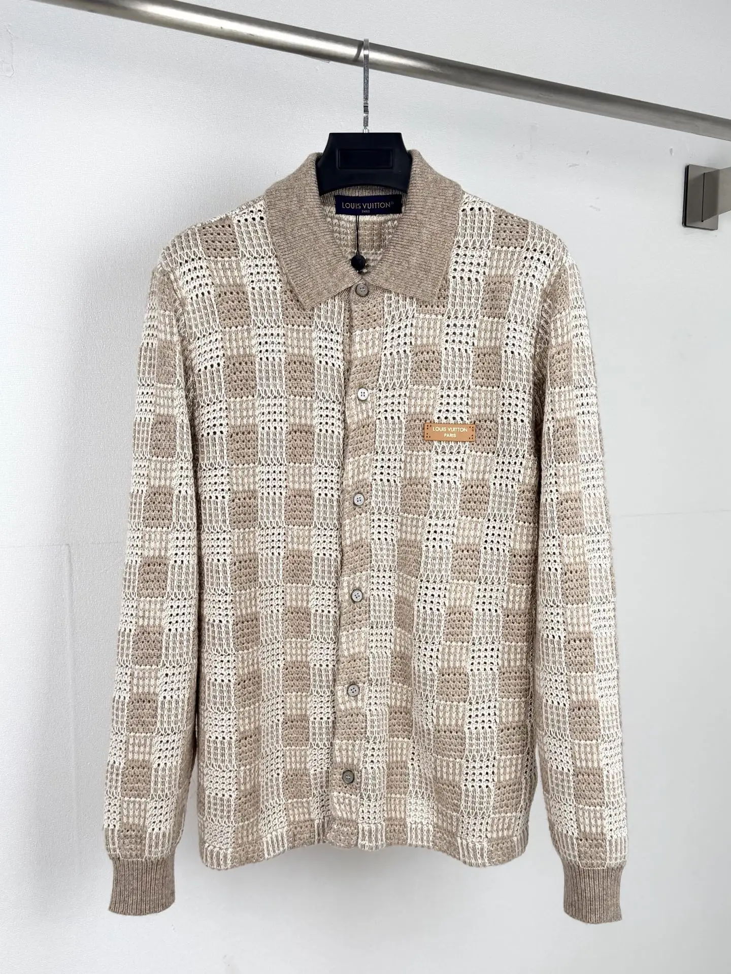 Damier Tweed Jacquard Knit Cardigan D32021316
