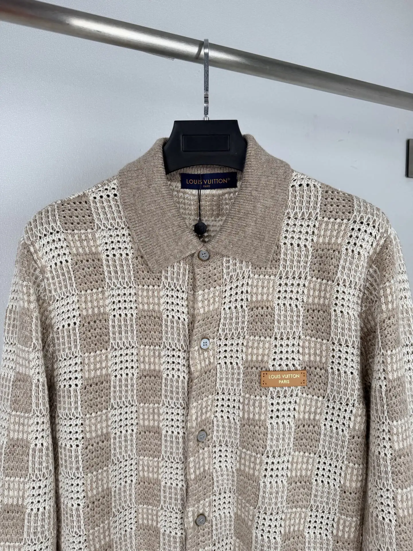 Damier Tweed Jacquard Knit Cardigan D32021316 — view 2