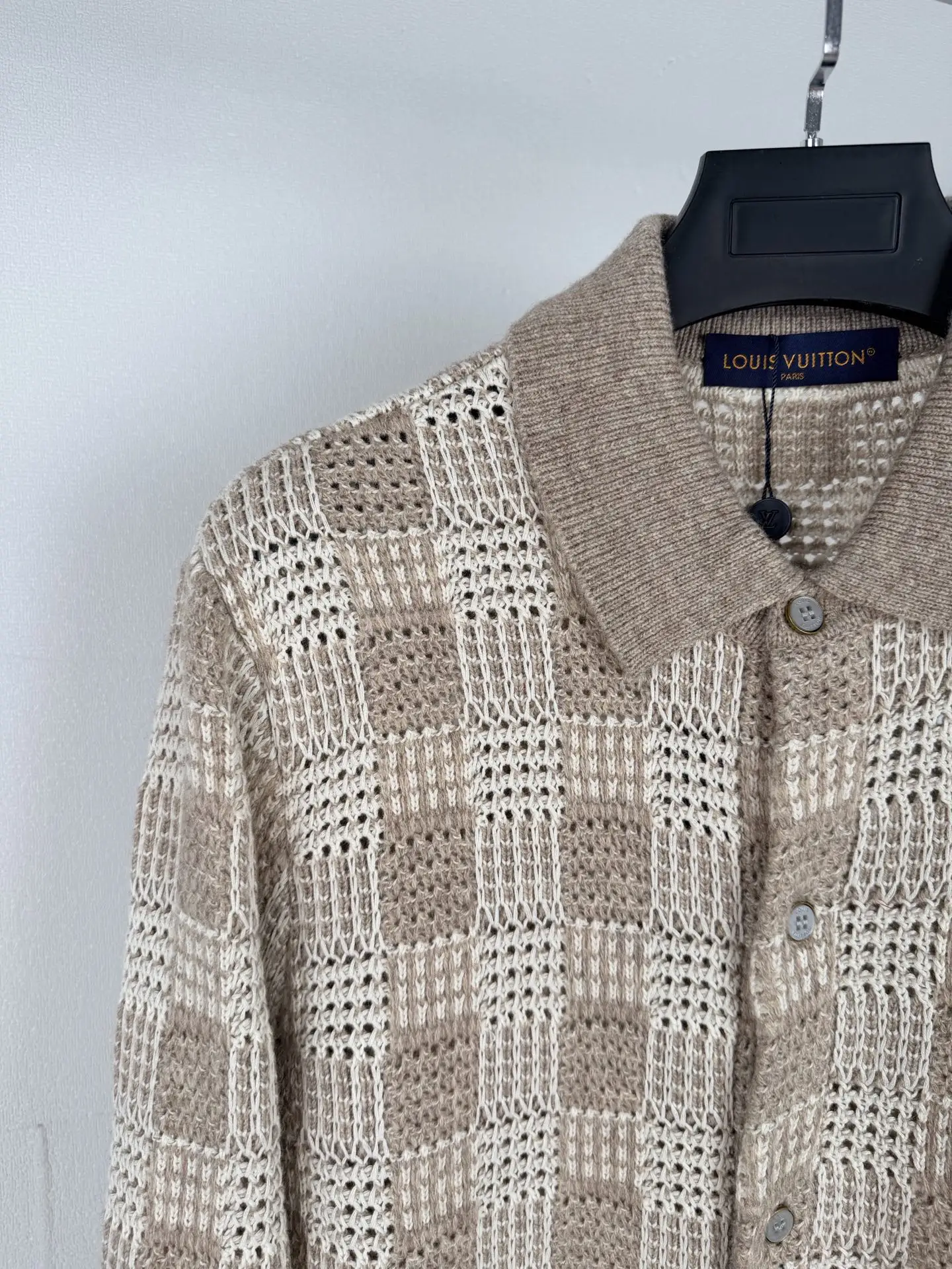 Damier Tweed Jacquard Knit Cardigan D32021316 — view 7