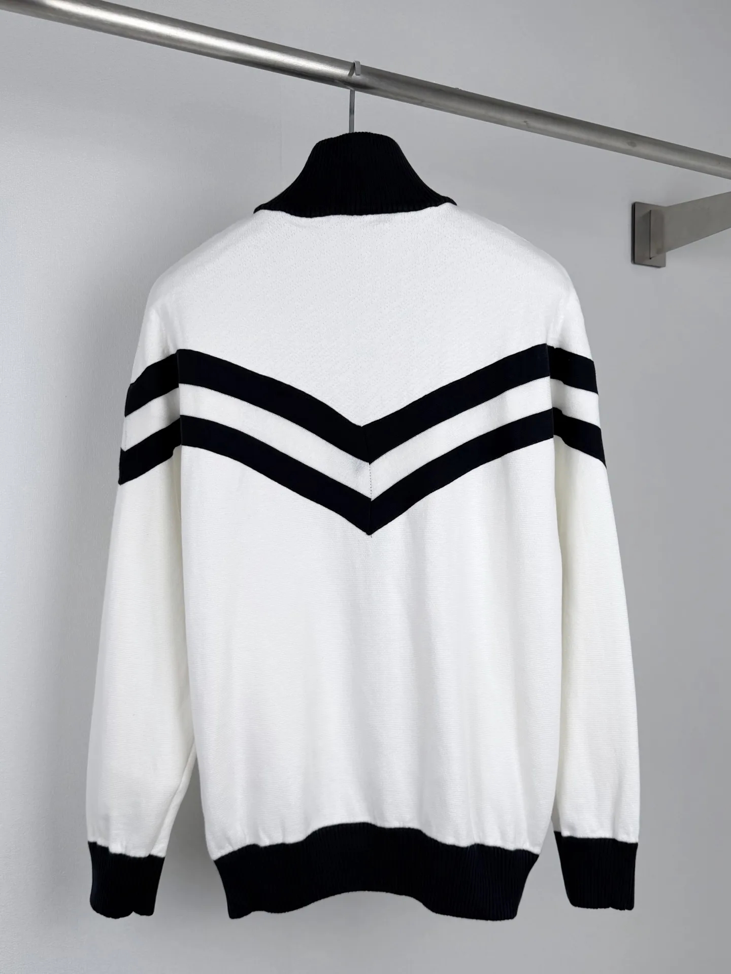 Nautical Zip-Up Cotton Knit Cardigan D32021328 — view 3