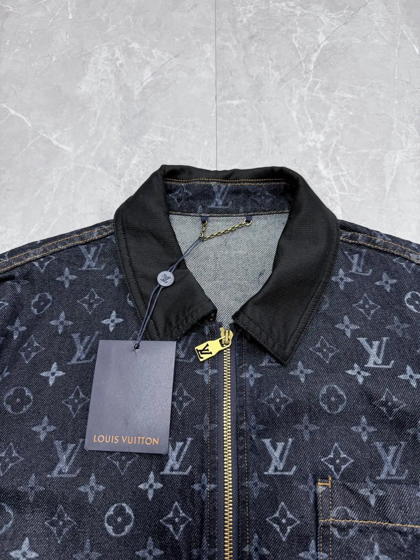 Monogram Zip-Up Denim Jacket D32023328 — view 3