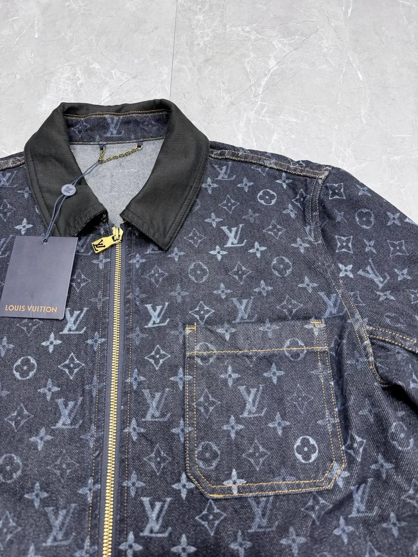 Monogram Zip-Up Denim Jacket D32023328 — view 4