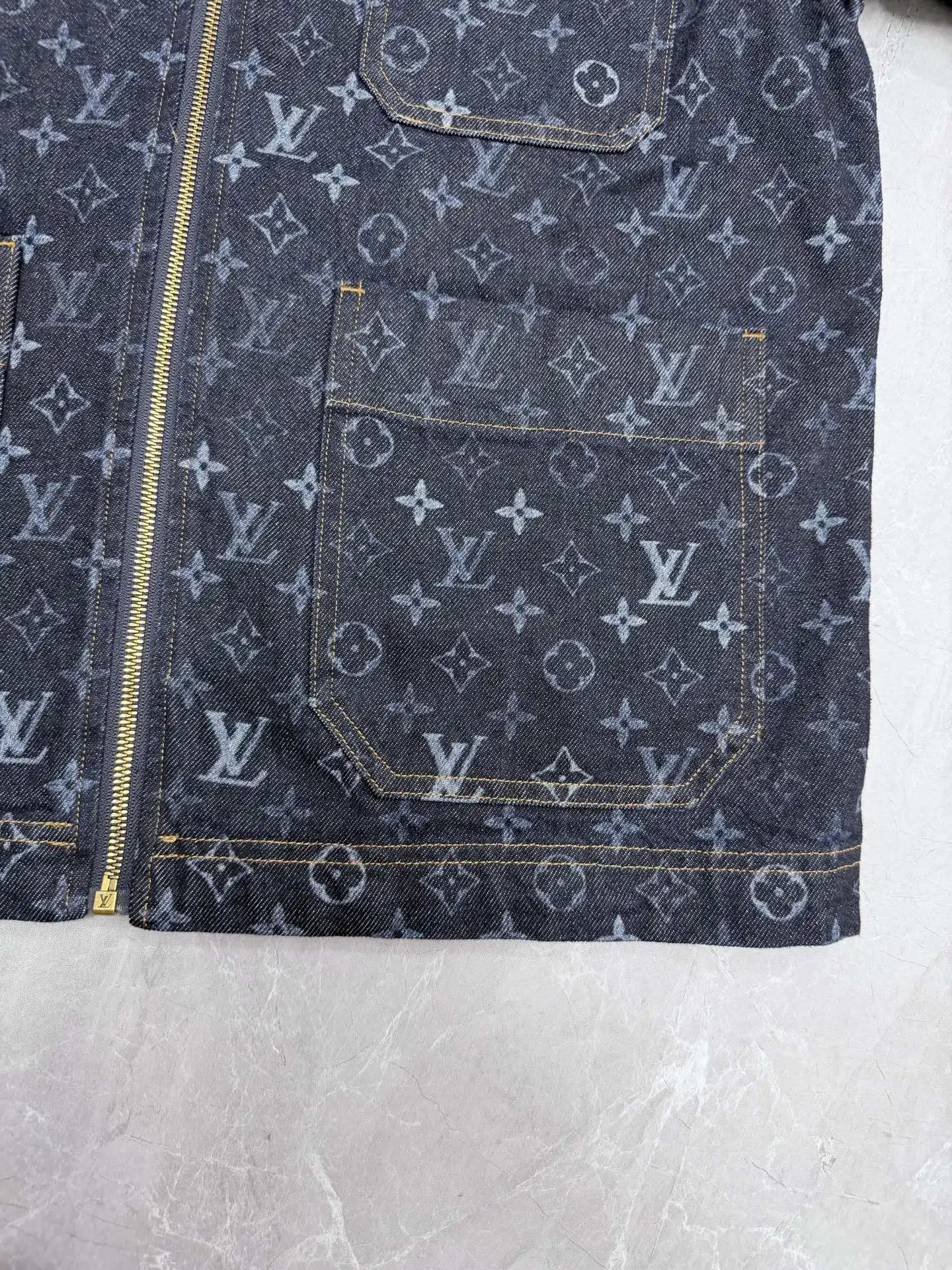 Monogram Zip-Up Denim Jacket D32023328 — view 7