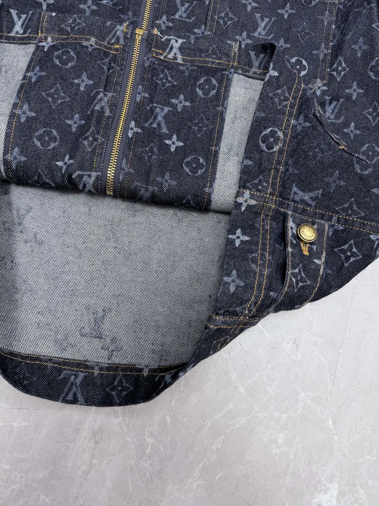 Monogram Zip-Up Denim Jacket D32023328 — view 8