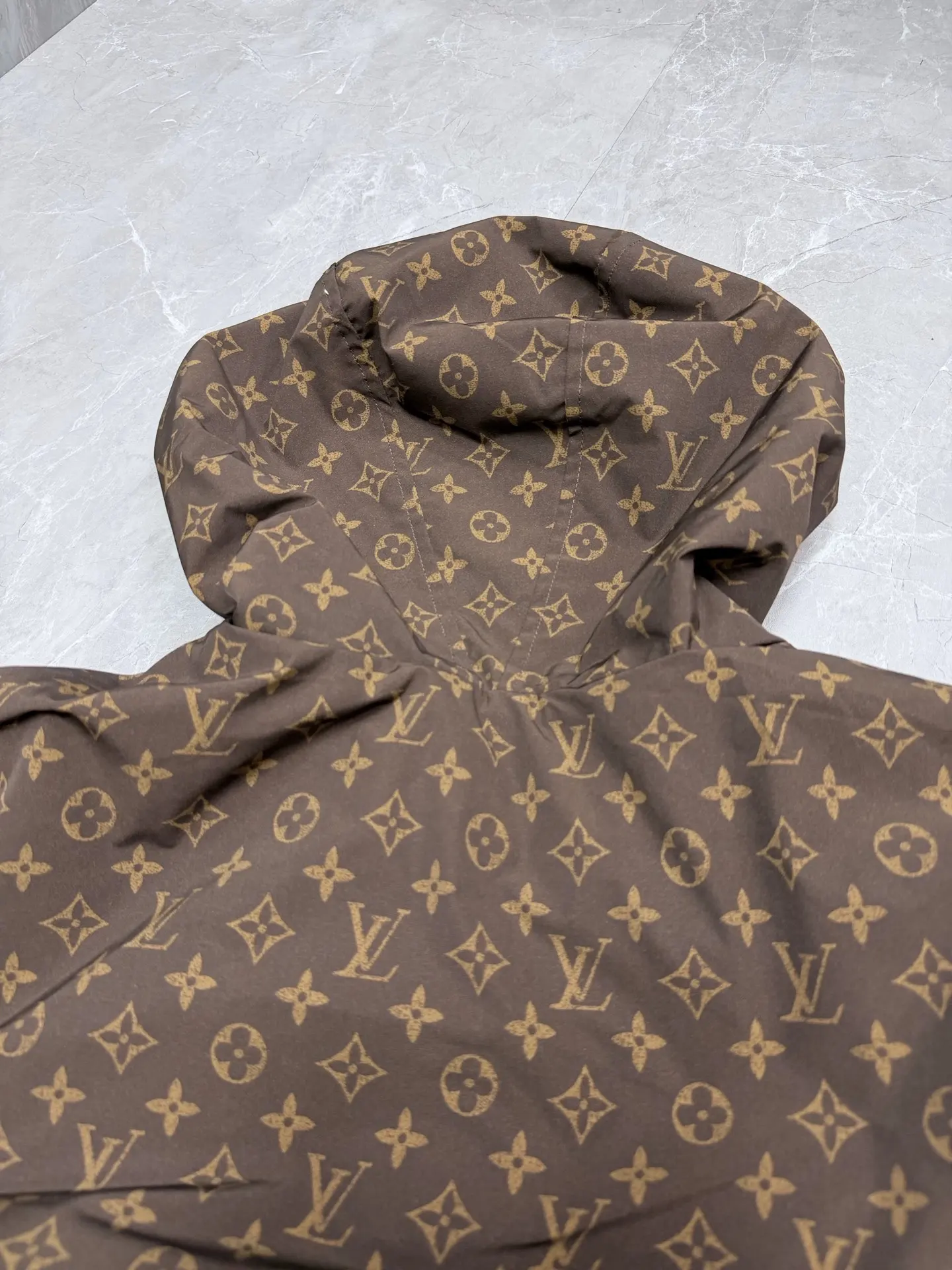 Monogram Print Hooded Windbreaker Jacket D32023327 — view 6