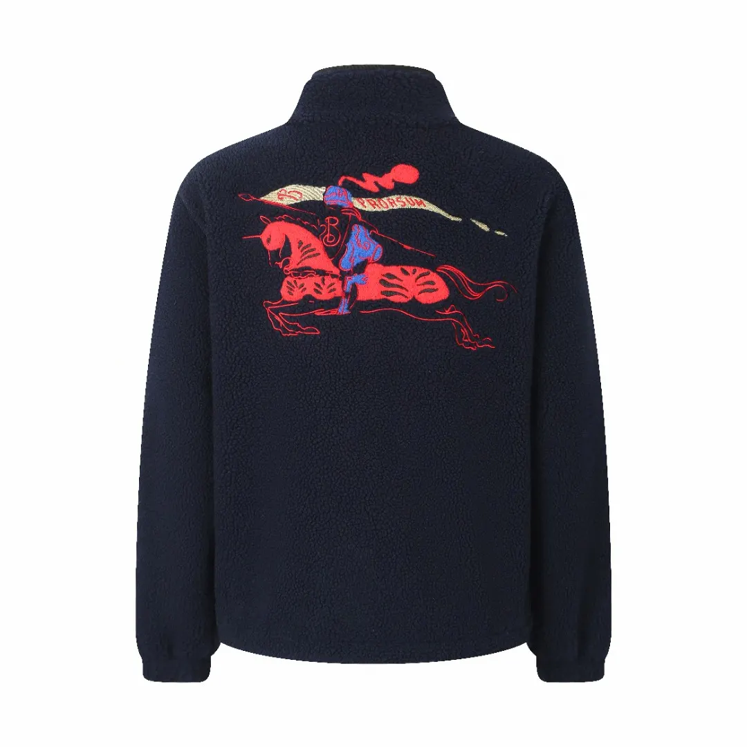 Embroidered Wool-Blend Fleece Jacket D33021213 — view 3