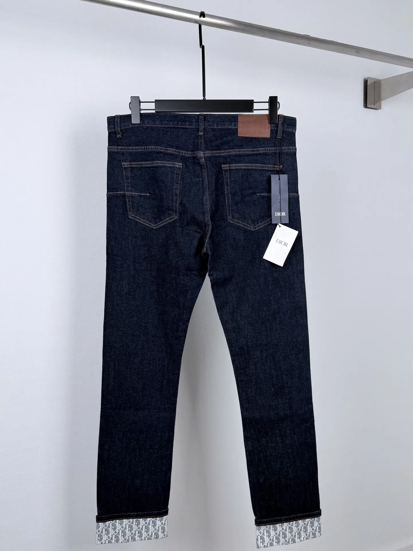 Oblique Monogram Cuff Straight-Leg Jeans D33021389 — view 3