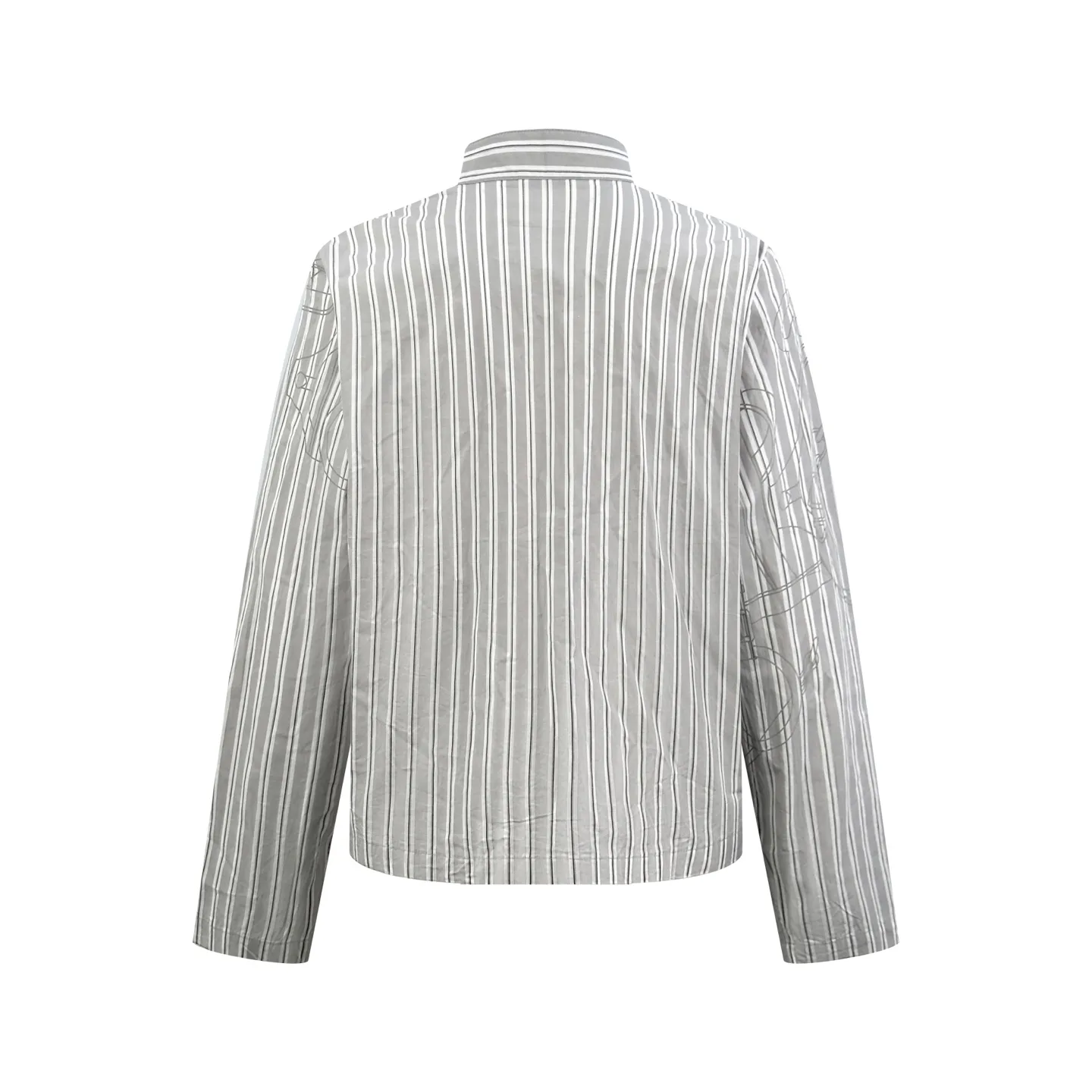 Striped Cotton Harrington Jacket with Equestrian Print D33023217 — view 2