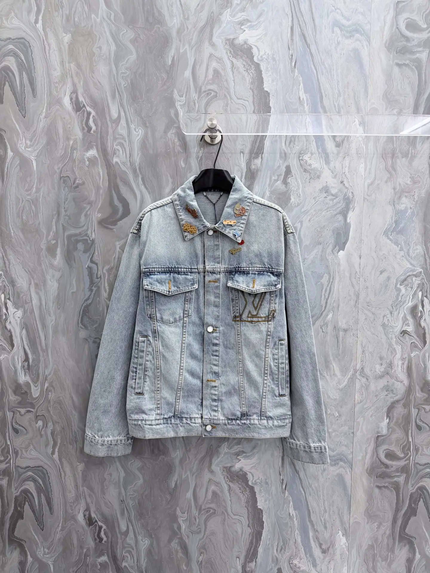 Embellished Denim Trucker Jacket D33023336