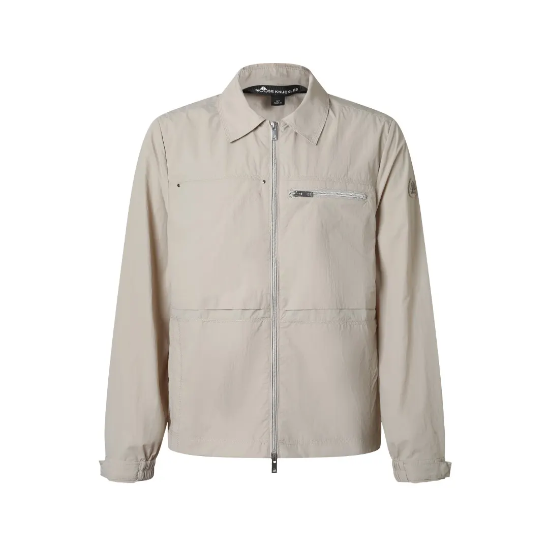 Logo-Patch Zip-Up Overshirt Jacket D33524883