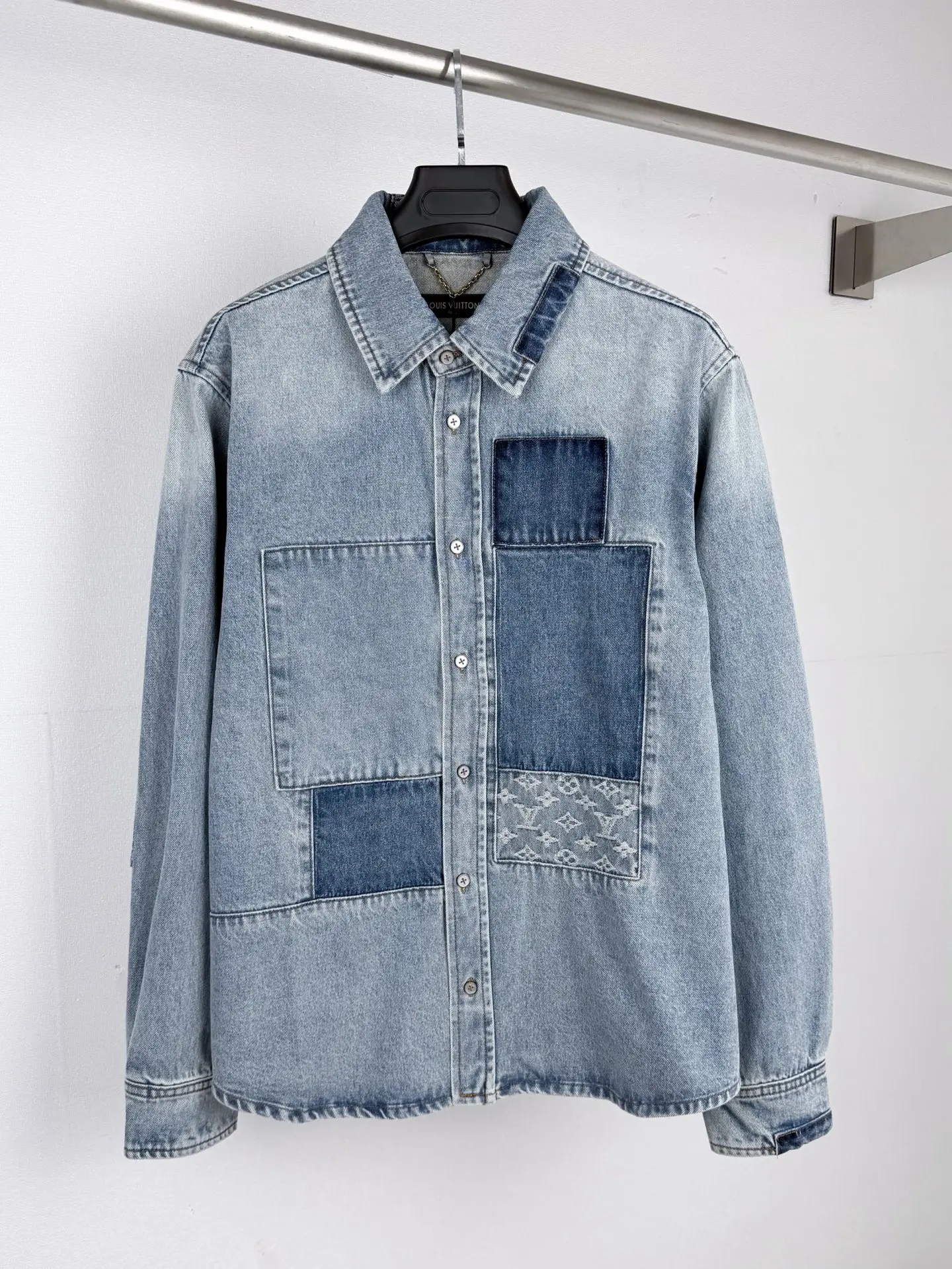 Monogram Patchwork Washed Denim Shirt D34021297