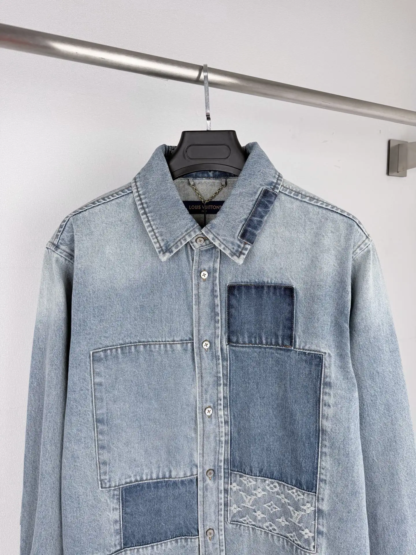 Monogram Patchwork Washed Denim Shirt D34021297 — view 2