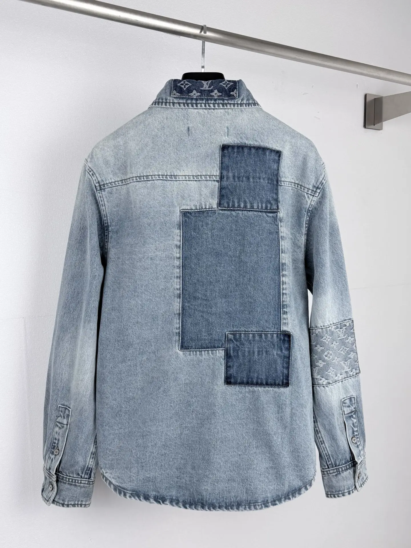 Monogram Patchwork Washed Denim Shirt D34021297 — view 3