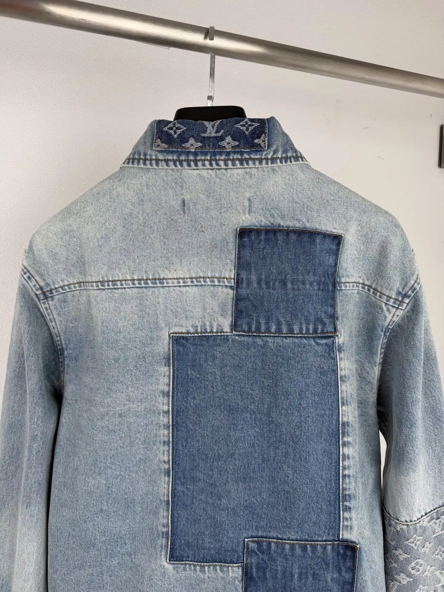 Monogram Patchwork Washed Denim Shirt D34021297 — view 4