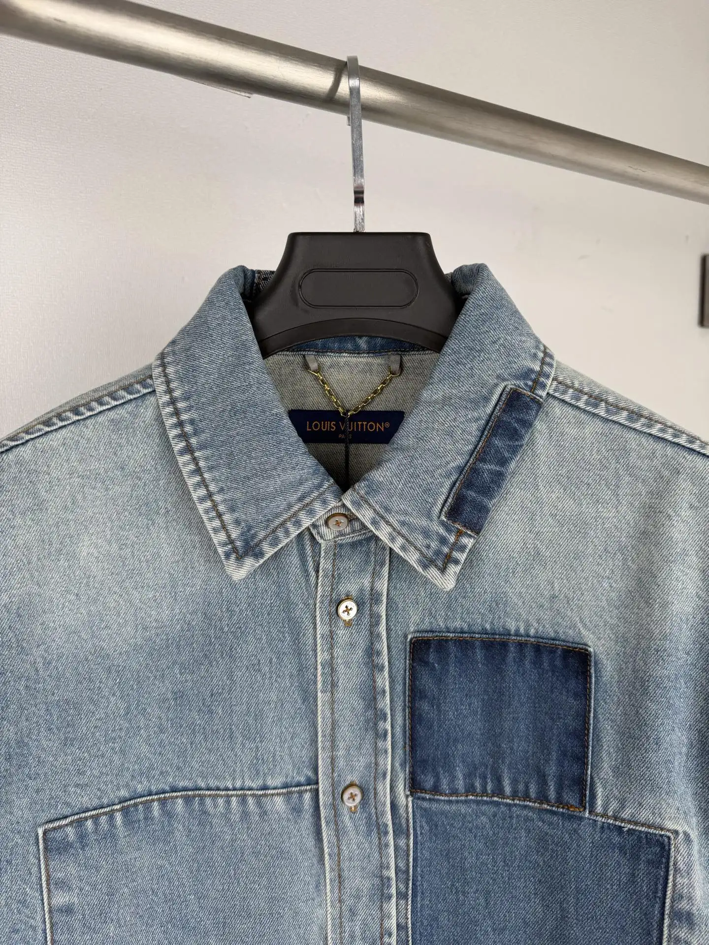Monogram Patchwork Washed Denim Shirt D34021297 — view 5