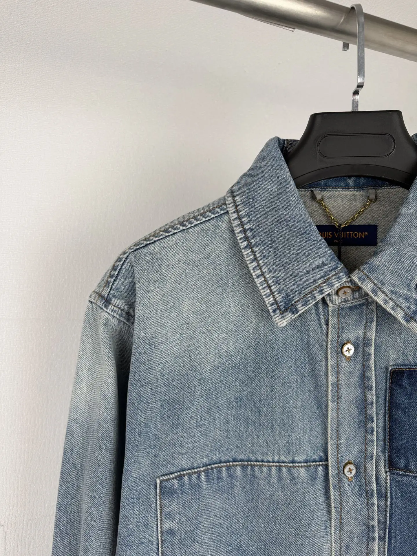 Monogram Patchwork Washed Denim Shirt D34021297 — view 6