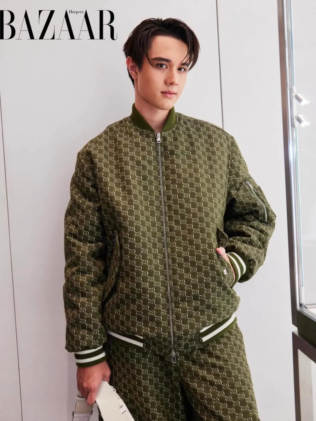 GG Monogram Jacquard Bomber Jacket D34024608 — view 4