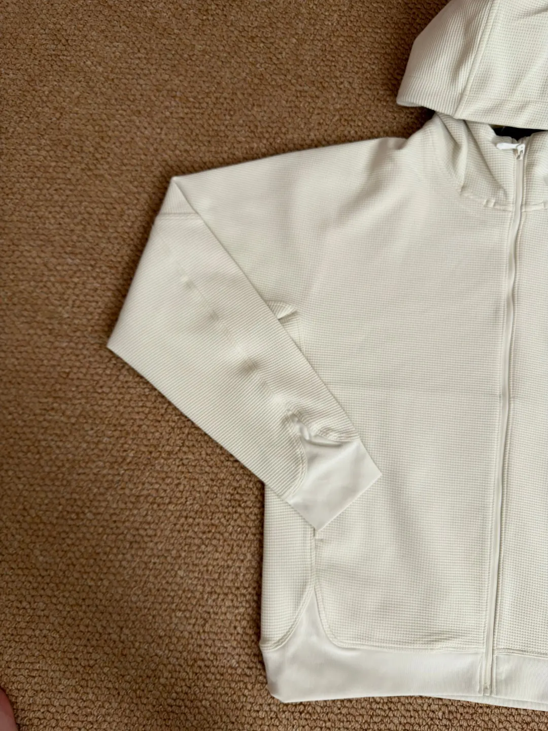 Olera Waffle-Knit Zip-Up Hooded Jacket D34023968 — view 2