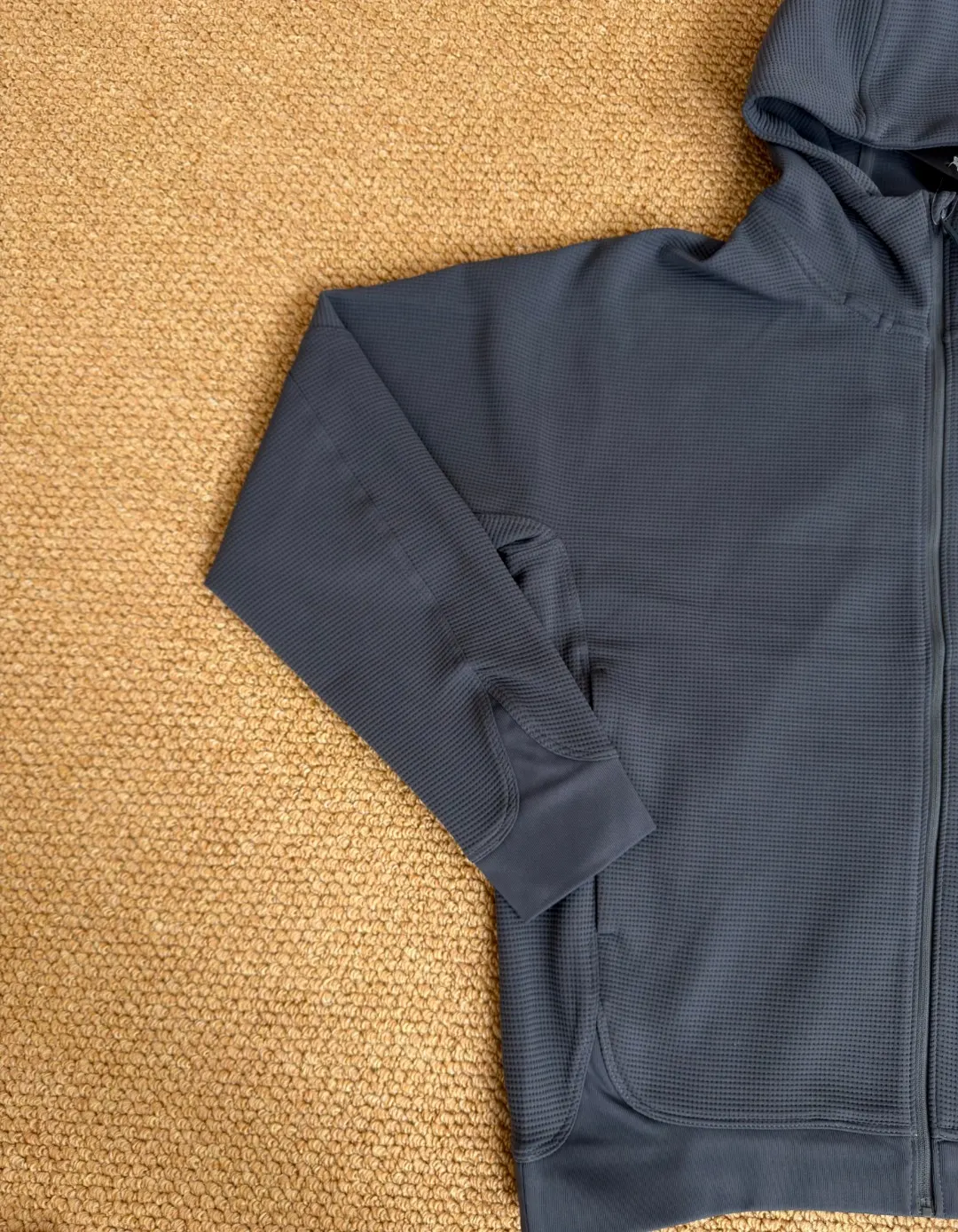 Olera Waffle-Knit Full-Zip Hooded Jacket D34023970 — view 3