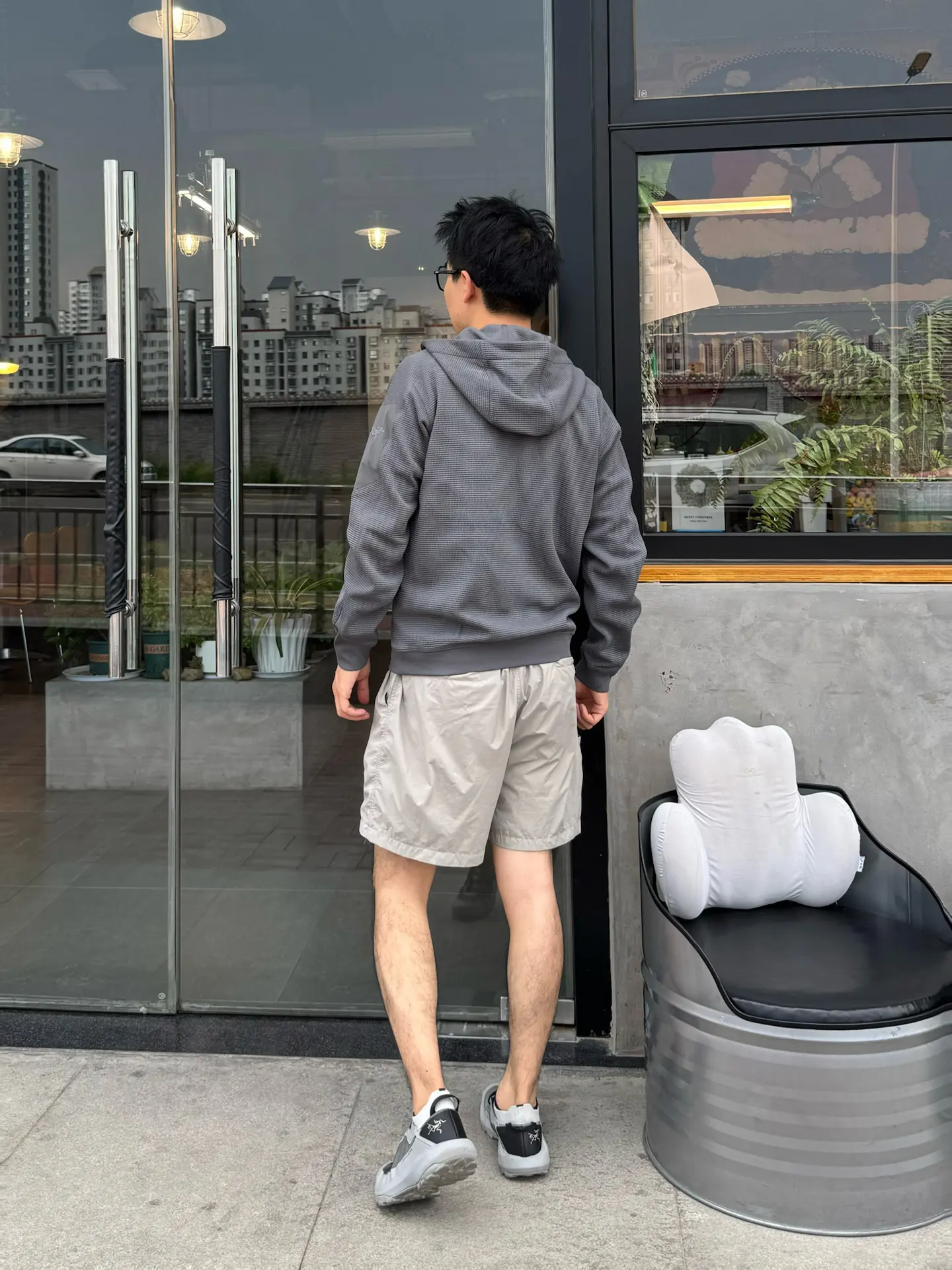 Olera Waffle-Knit Zip-Up Hoodie D34023971 — view 5