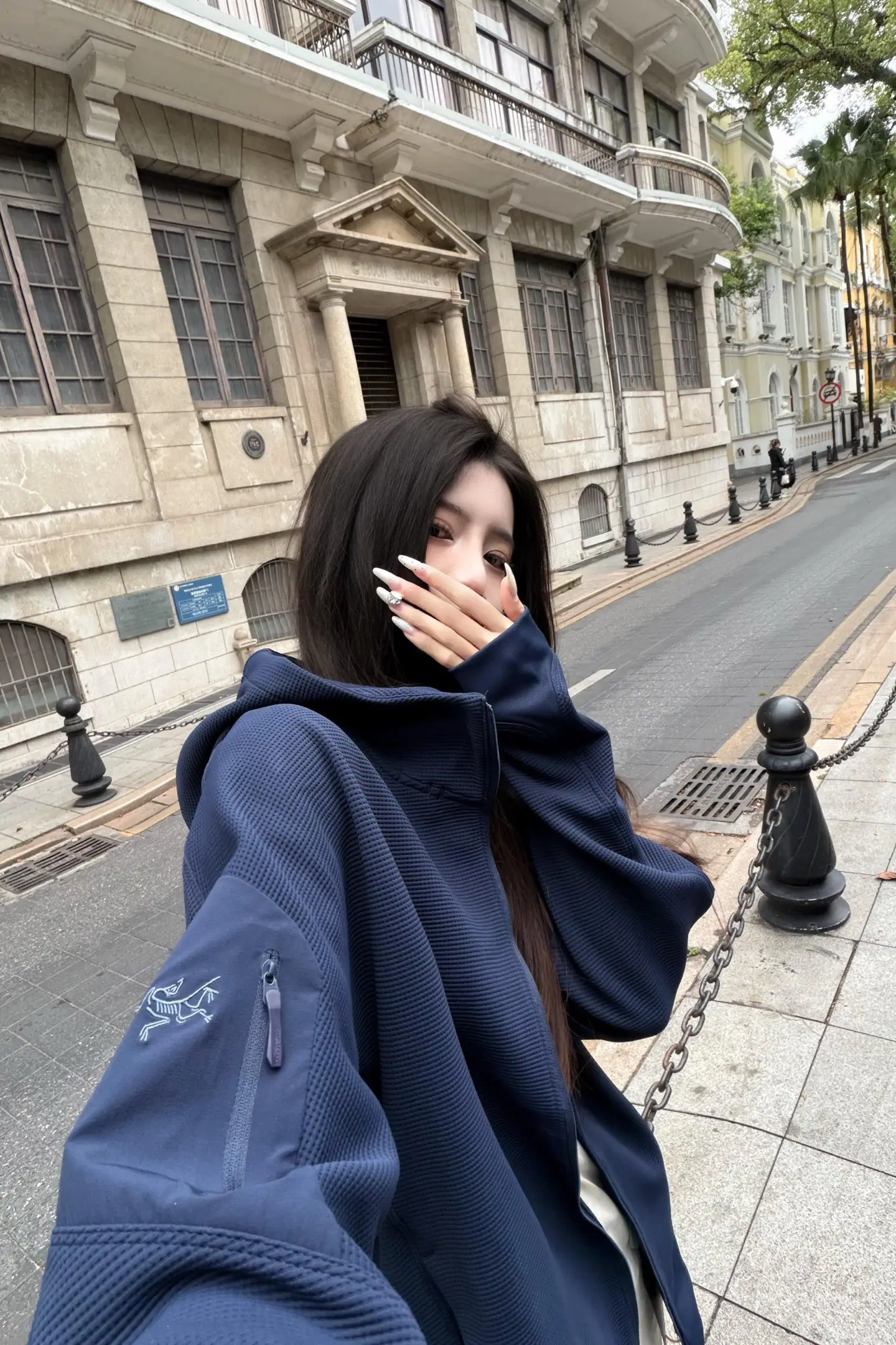 Olera Waffle-Knit Zip-Up Hooded Jacket D34023973 — view 4