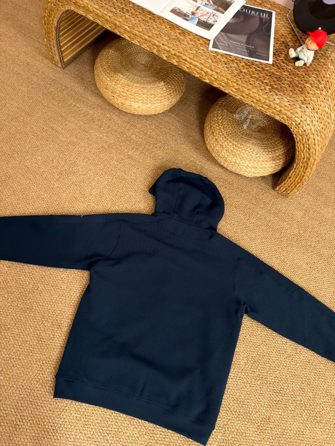 Olera Waffle-Knit Zip-Up Hooded Jacket D34023974 — view 8