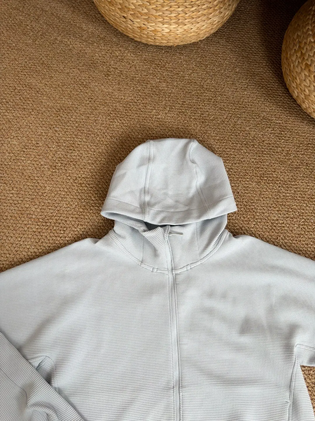 Olera Waffle-Knit Full-Zip Hoodie D34023976 — view 2