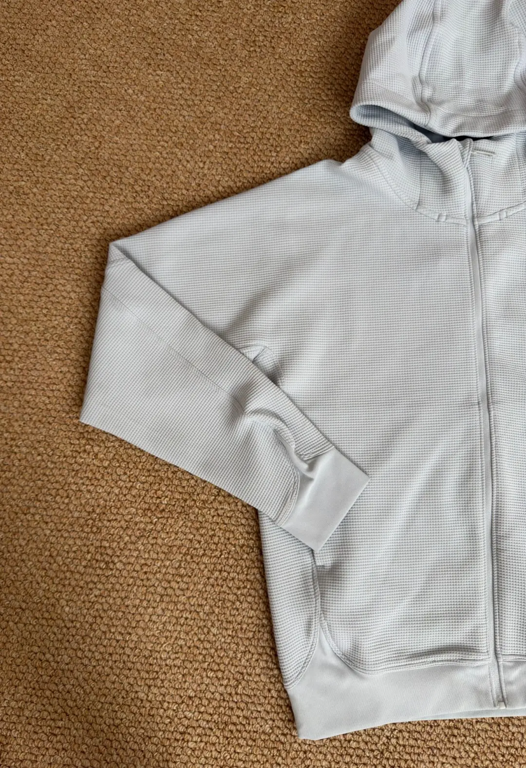 Olera Waffle-Knit Full-Zip Hoodie D34023976 — view 3