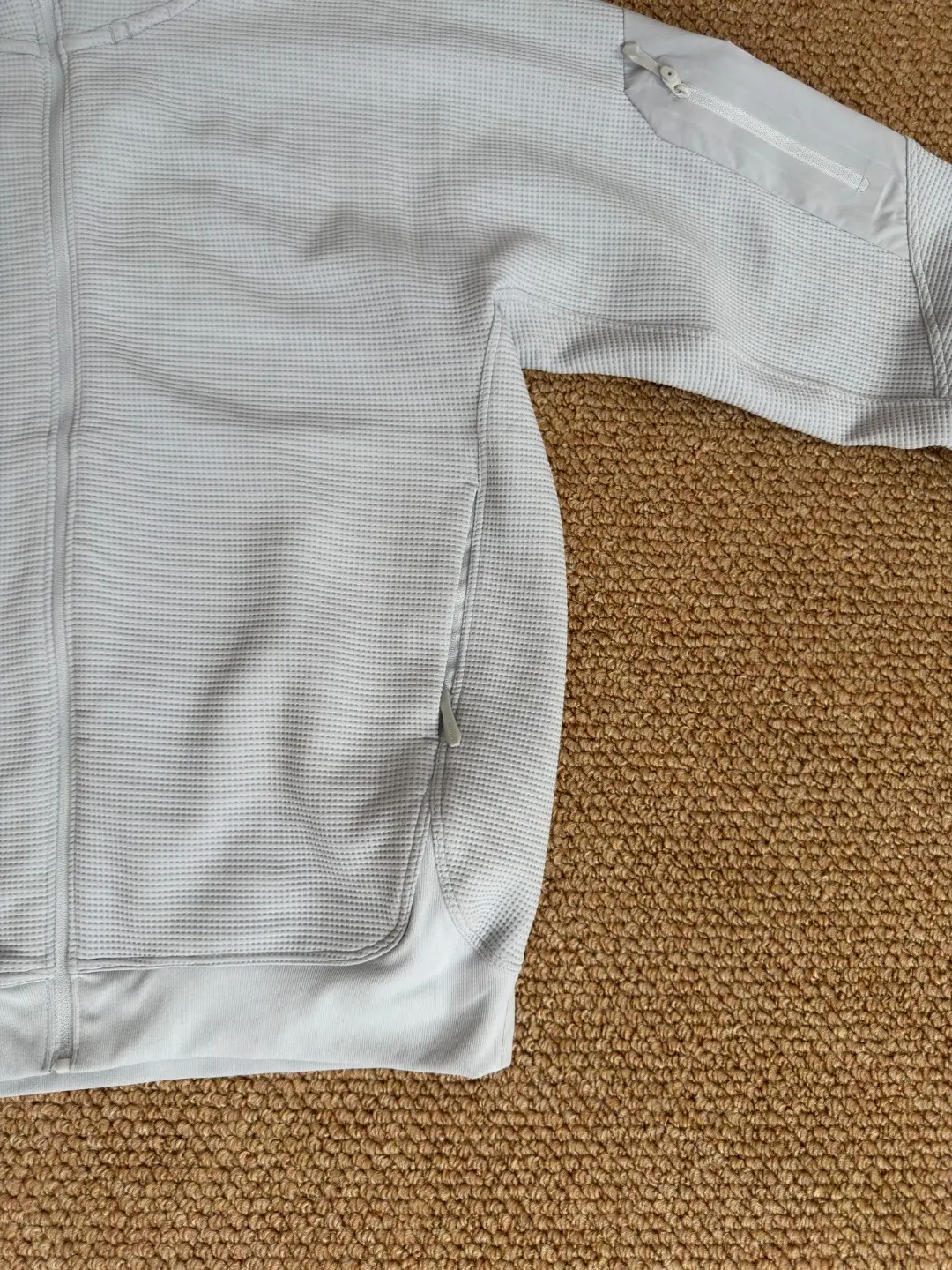 Olera Waffle-Knit Full-Zip Hoodie D34023976 — view 4