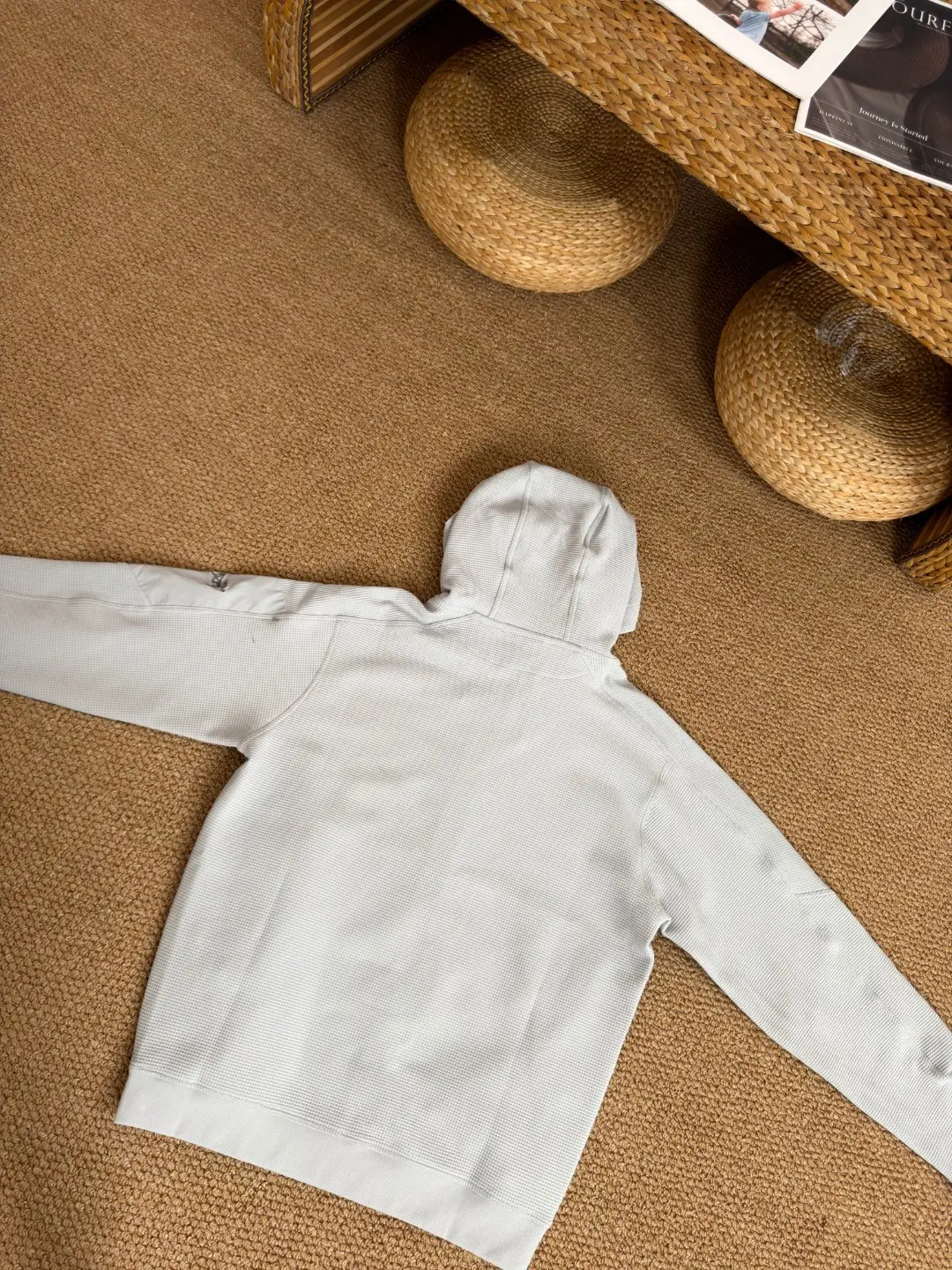 Olera Waffle-Knit Full-Zip Hoodie D34023976 — view 8