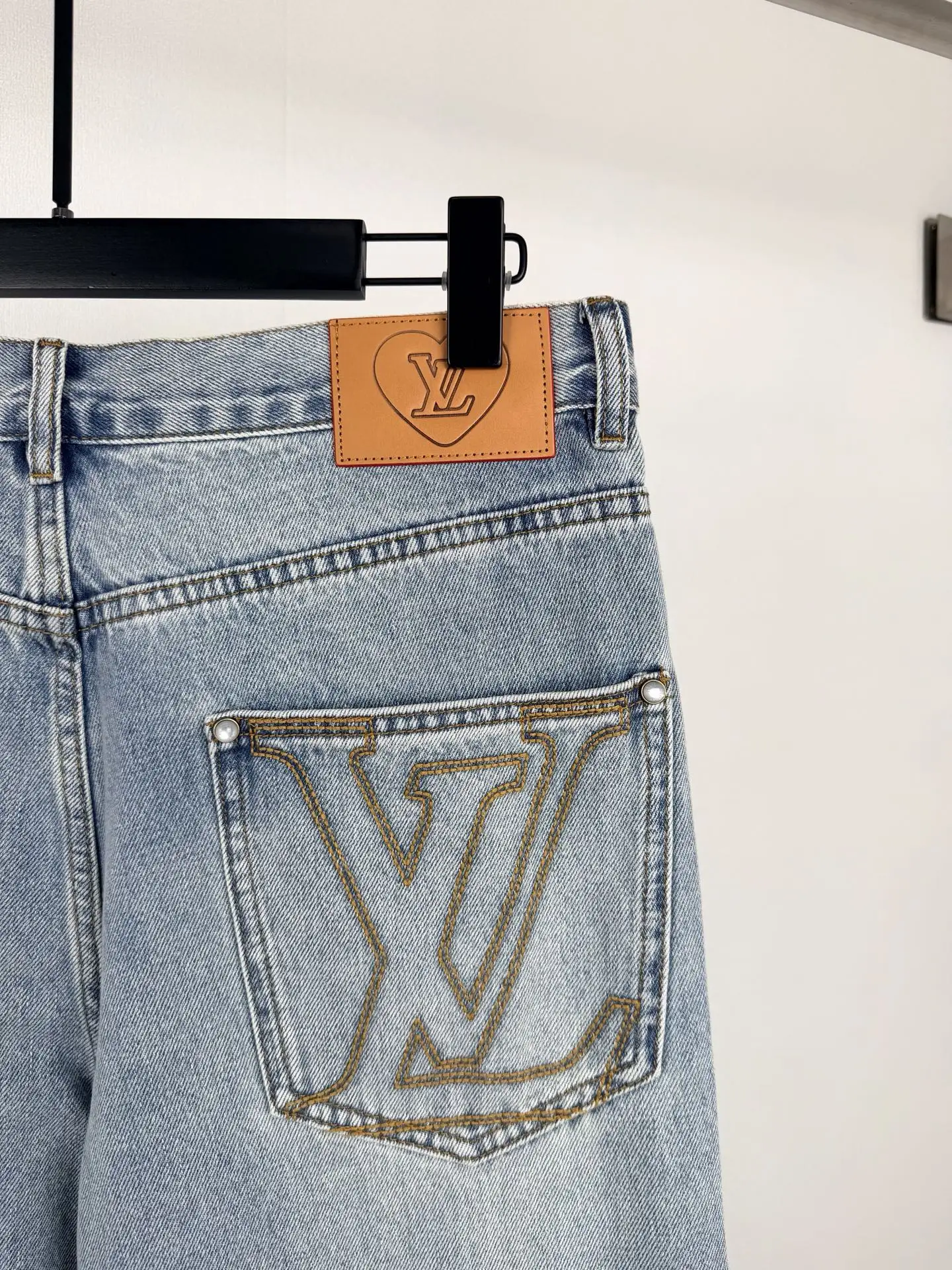 Monogram Embroidered Straight-Leg Jeans D34021397 — view 11